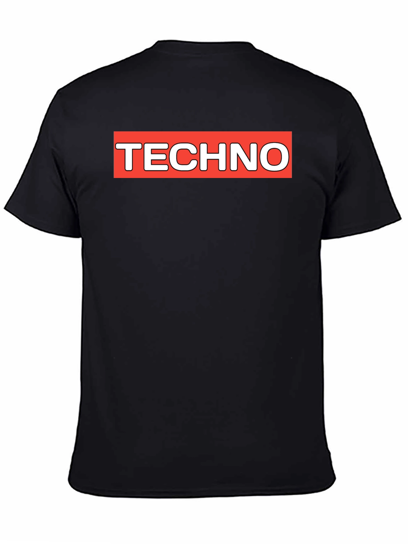 Techno Graphic Tee - Classic Black Crew Neck