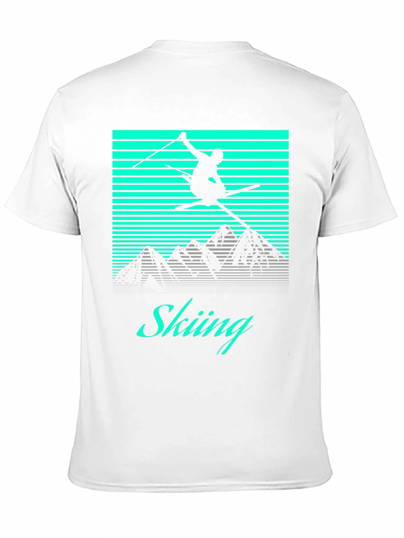 Retro Skiing T-Shirt - Black Graphic Tee