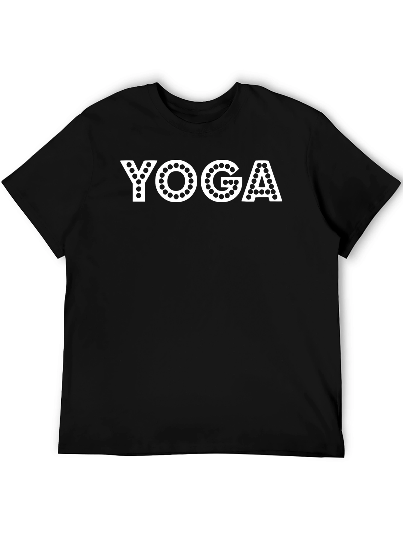 Yoga Graphic Print Black T-Shirt for Men