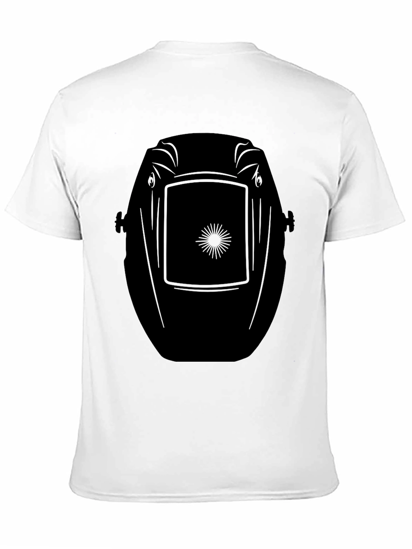 Welding Mask Graphic T-Shirt - Black Crew Neck Tee