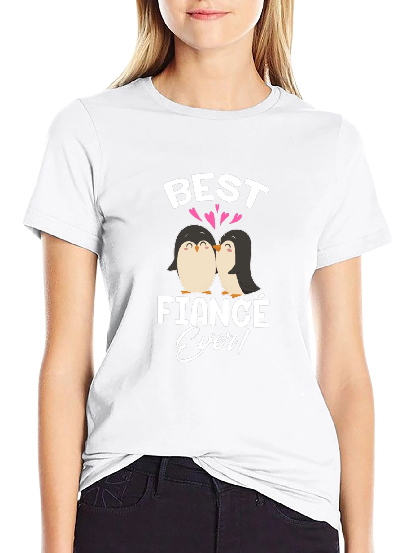 Best Fiance Ever Penguin Graphic T-Shirt