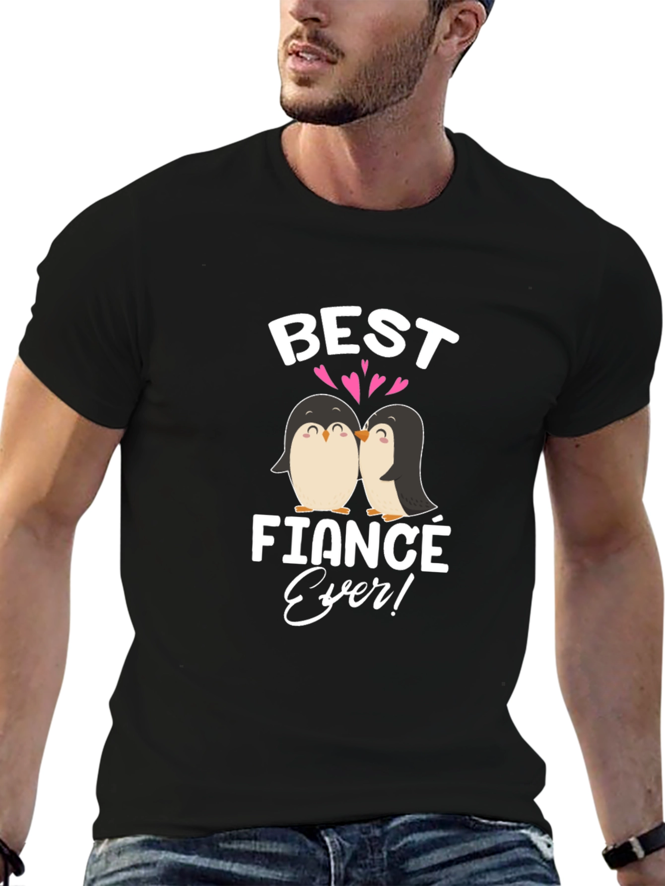 Best Fiance Ever Penguin Graphic T-Shirt