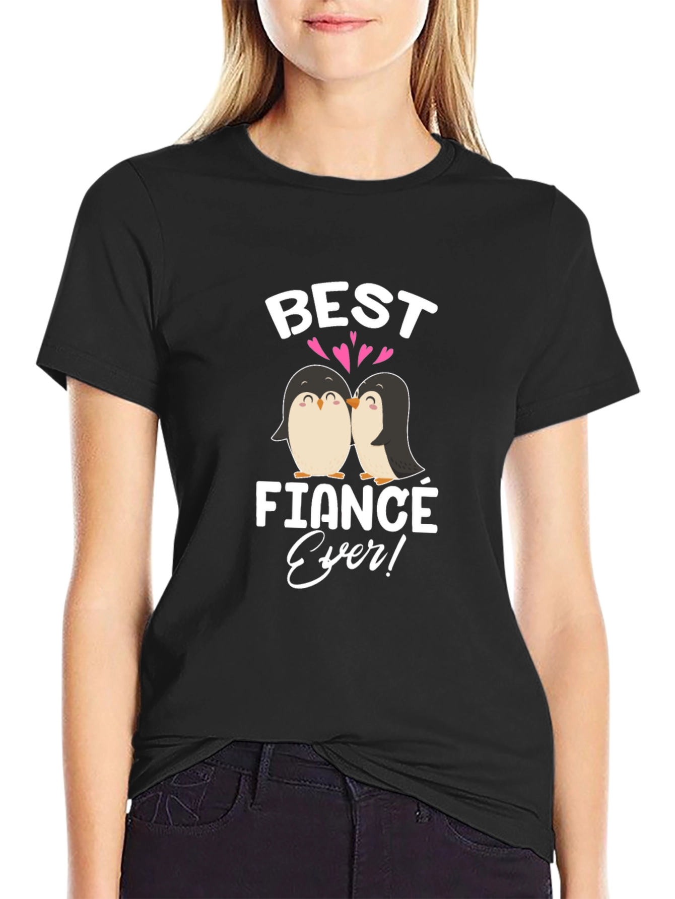 Best Fiance Ever Penguin Graphic T-Shirt