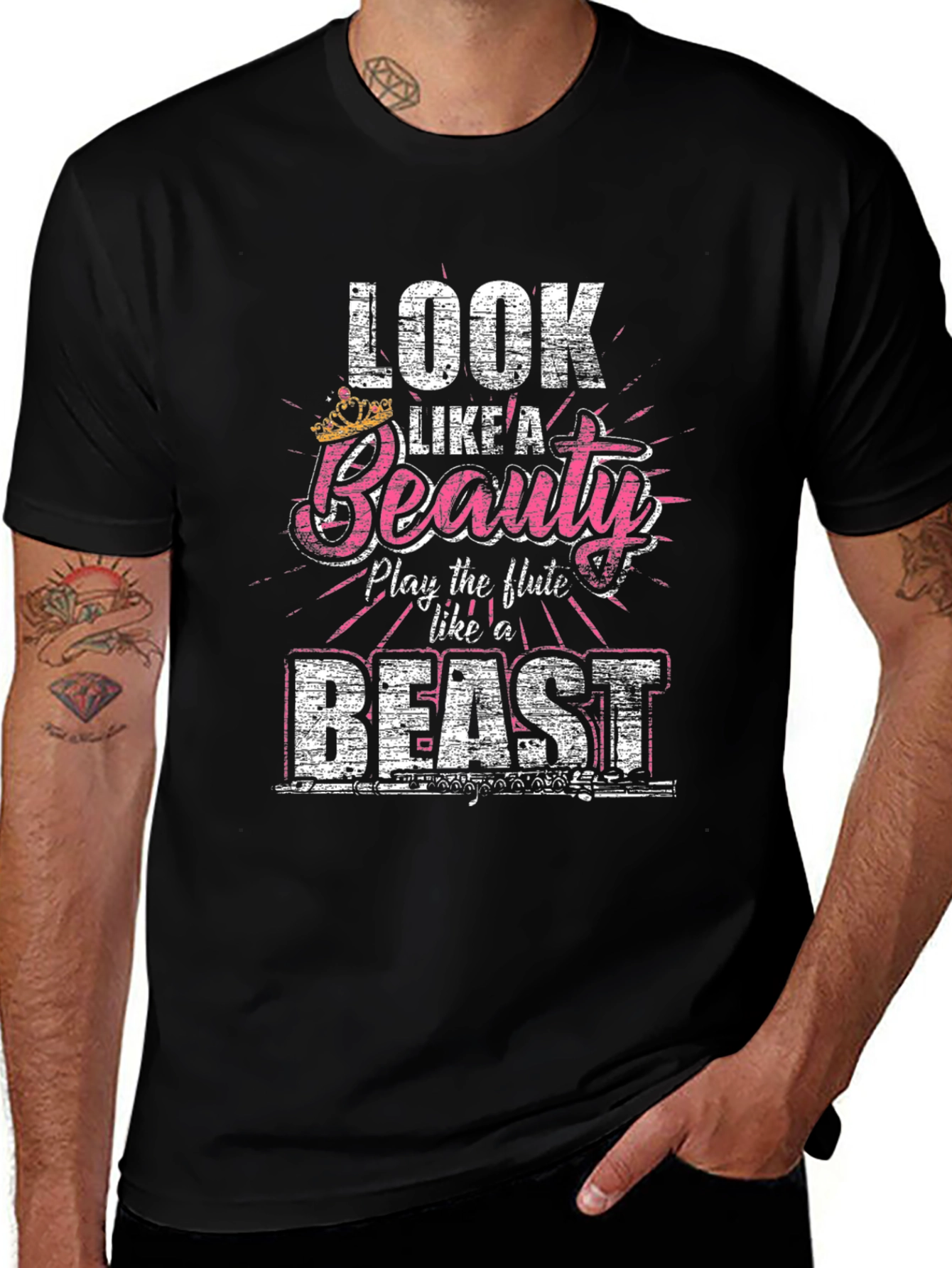 Beauty and the Beast Flute Player T-Shirt