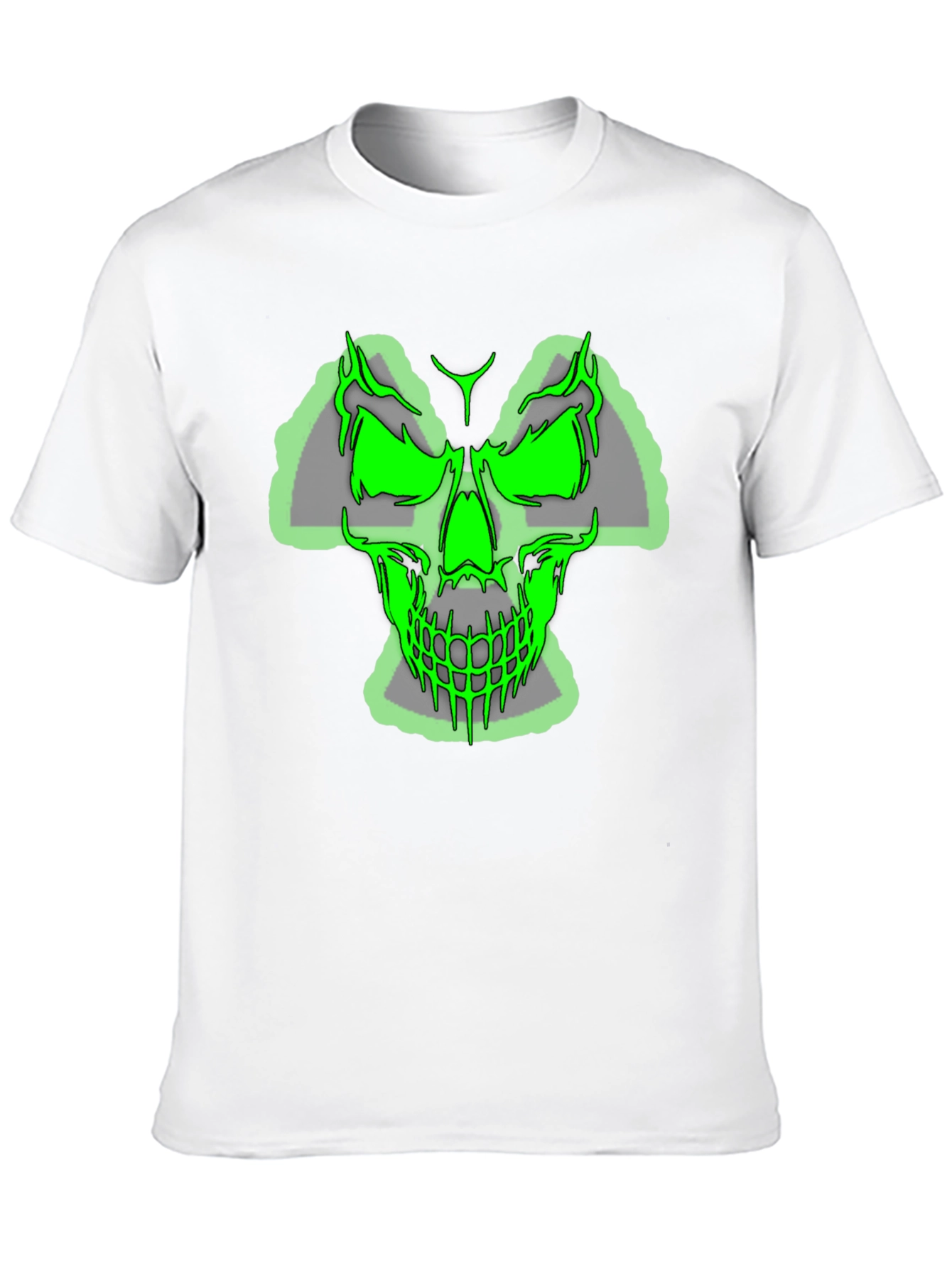 Green Skull Graphic Tee - Mens Black T-Shirt