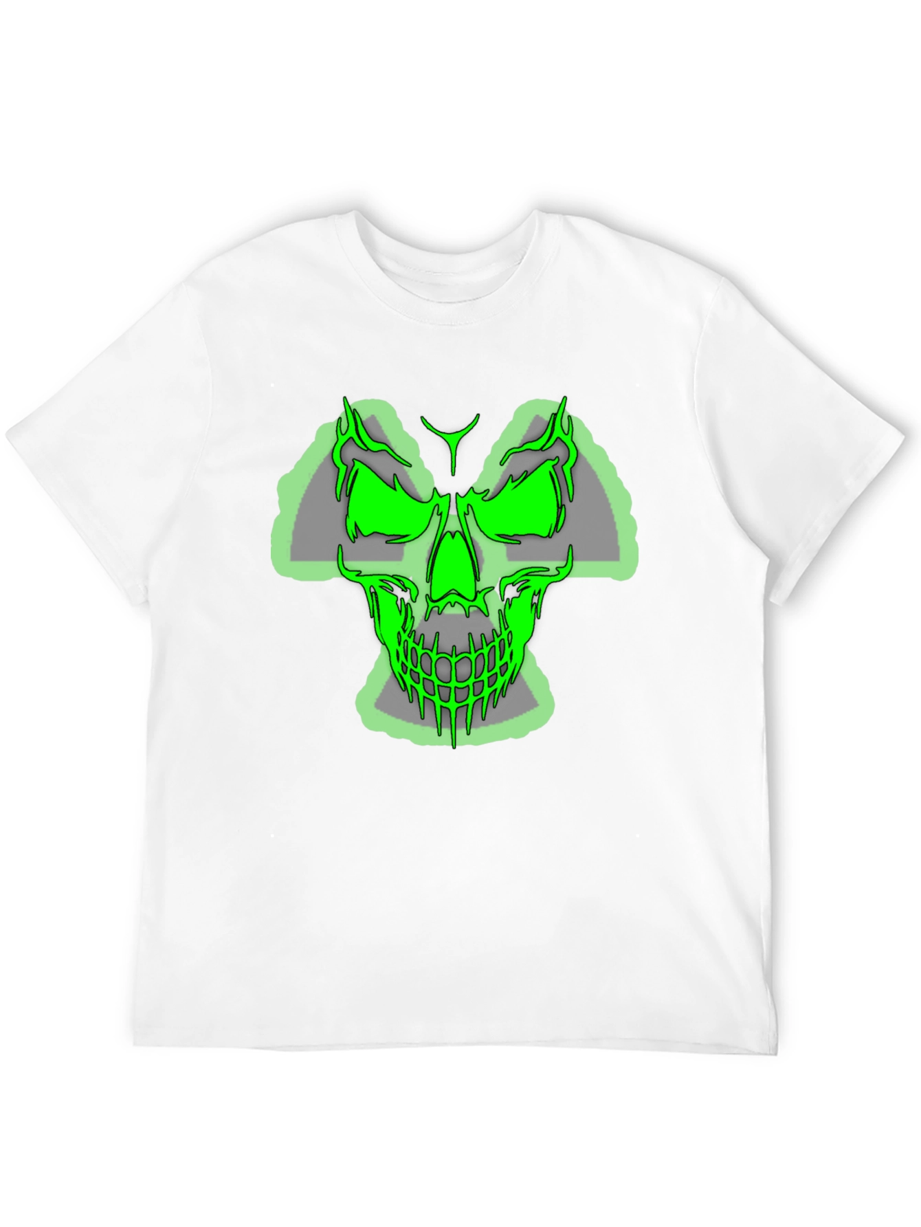 Green Skull Graphic Tee - Mens Black T-Shirt