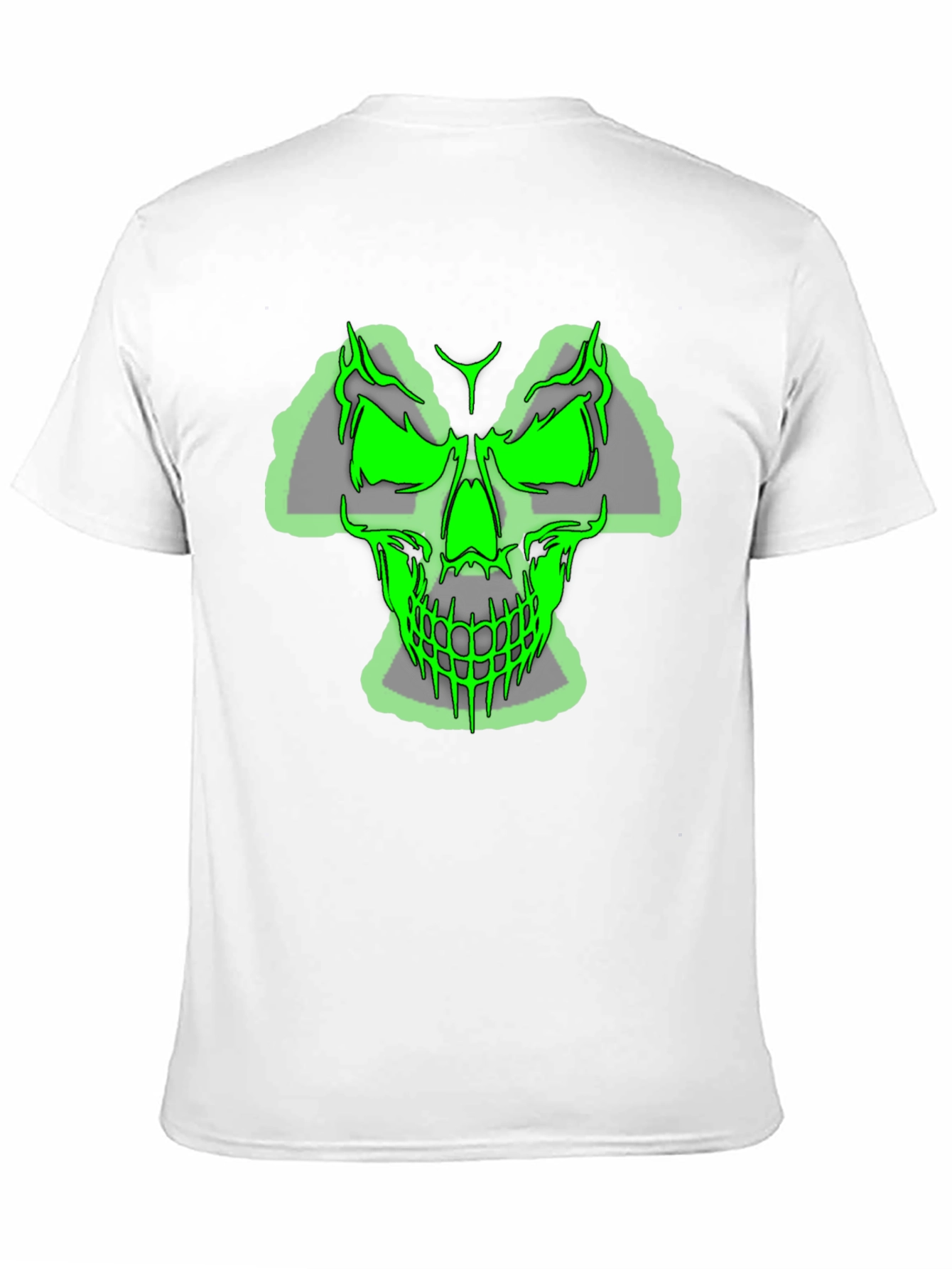 Green Skull Graphic Tee - Mens Black T-Shirt