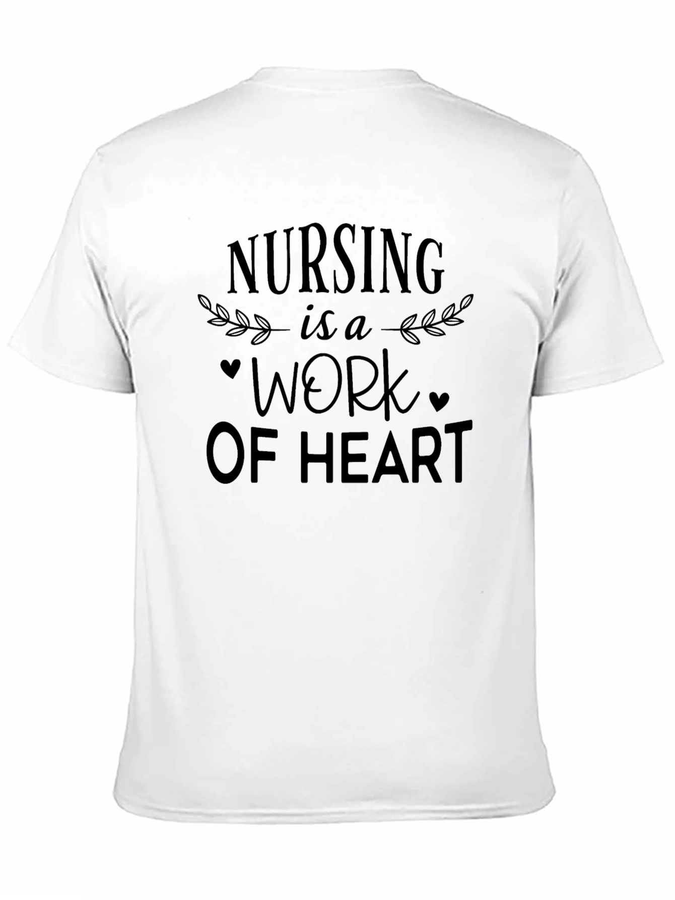 Nursing is a Work of Heart Black T-Shirt
