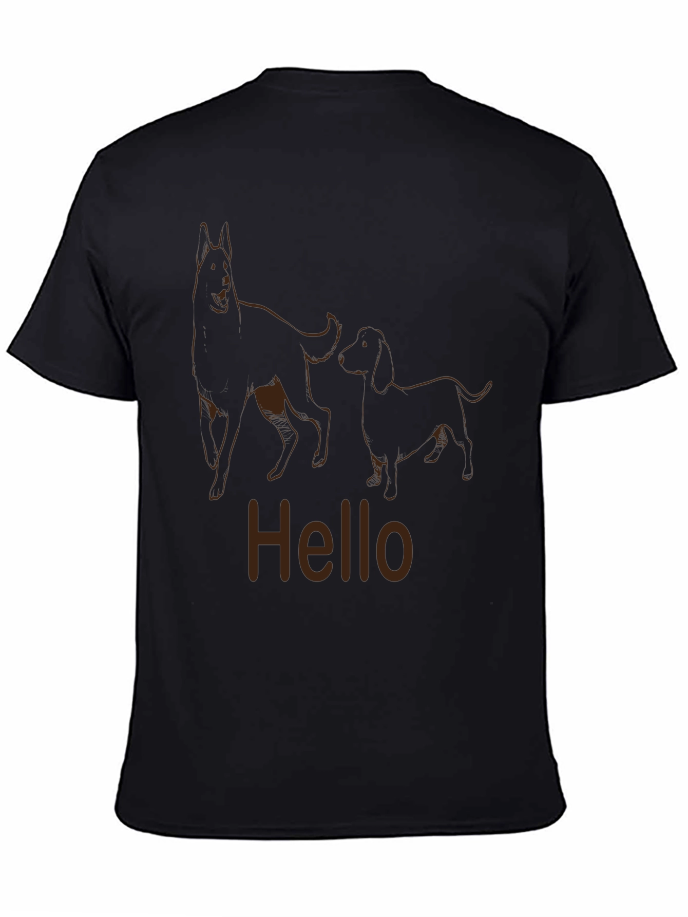 Dog Duo Hello Graphic Tee - Stylish Casual Wear