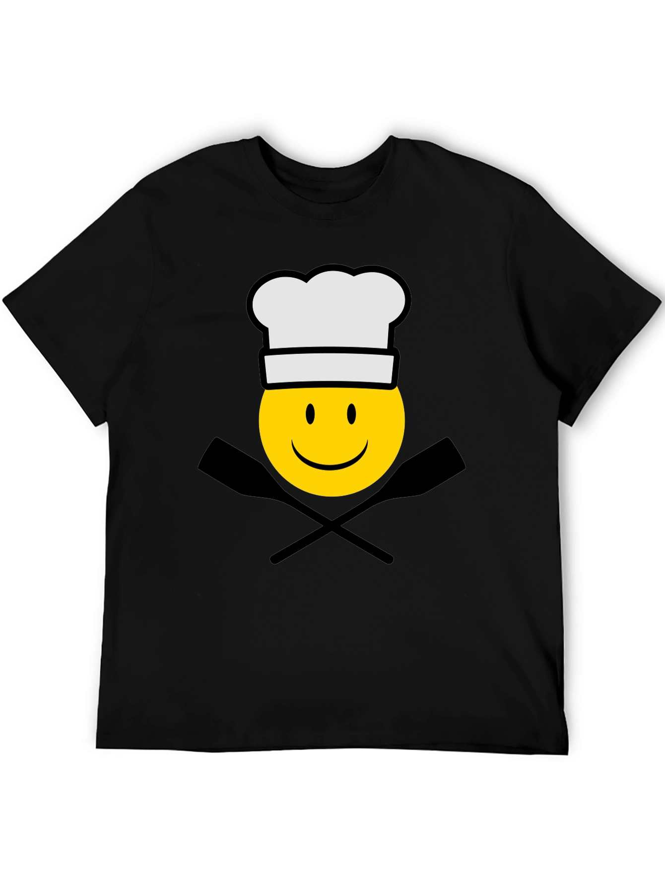 Chef Emoji Black T-Shirt