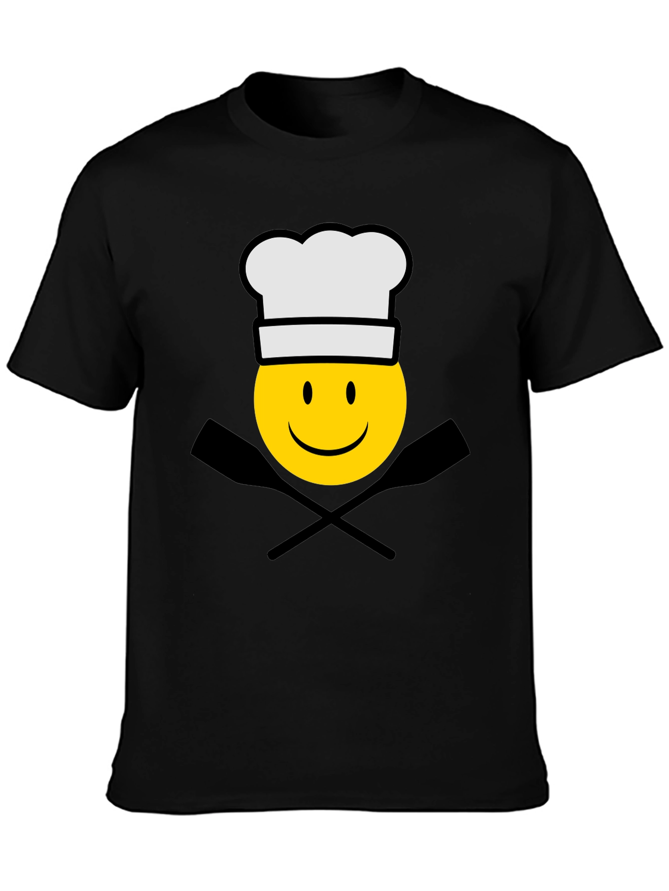 Chef Emoji Black T-Shirt