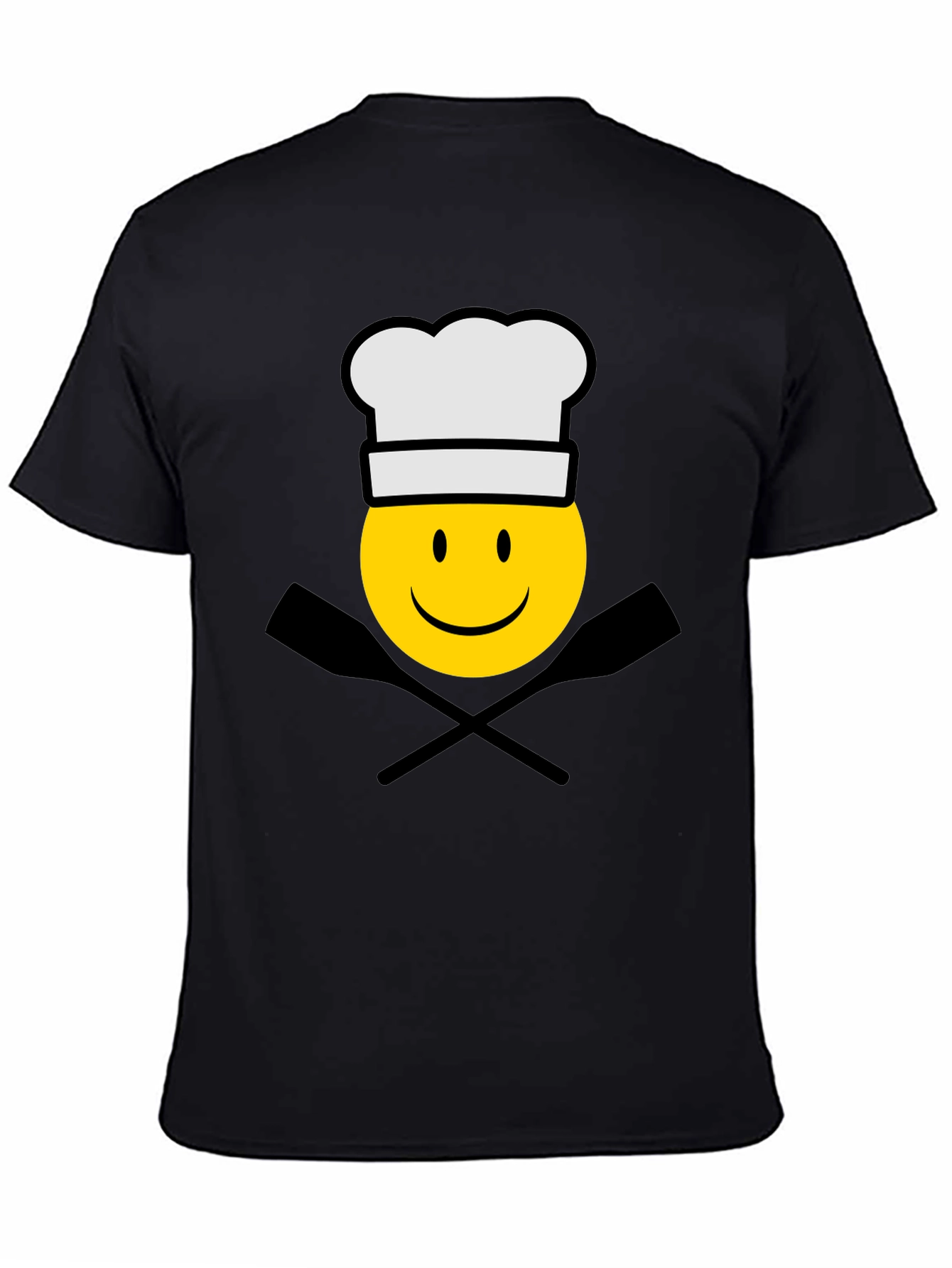 Chef Emoji Black T-Shirt
