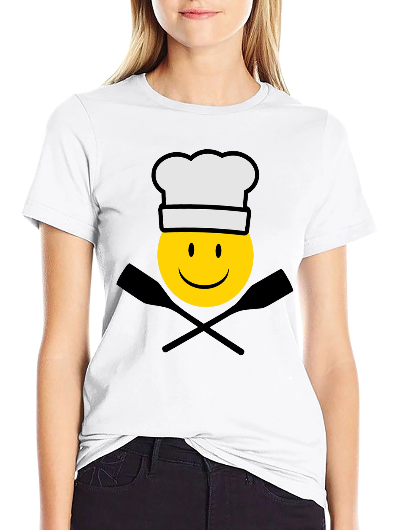 Chef Emoji Black T-Shirt