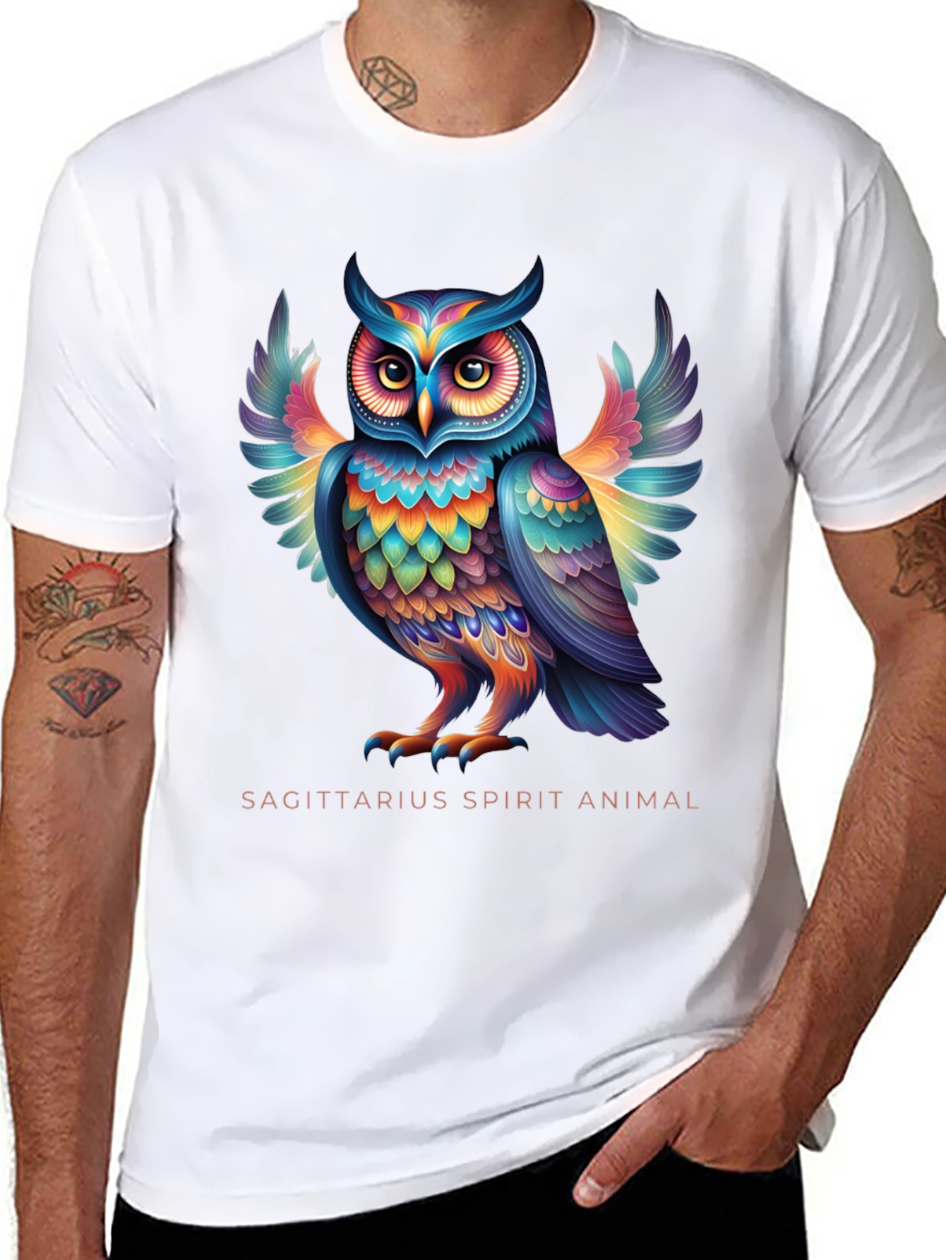 Sagittarius Spirit Animal Owl Graphic Tee