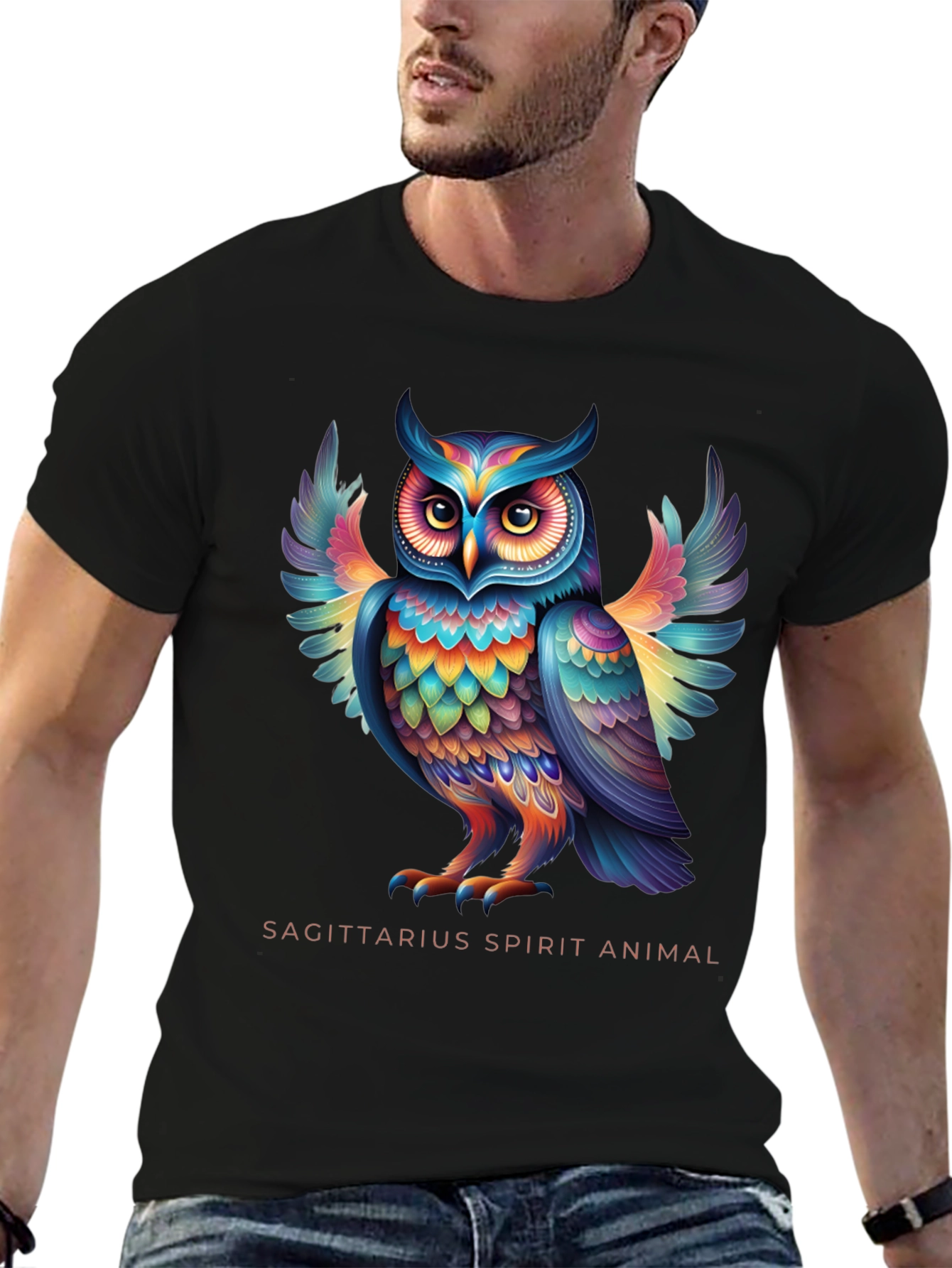 Sagittarius Spirit Animal Owl Graphic Tee