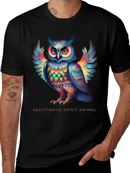 Sagittarius Spirit Animal Owl Graphic Tee