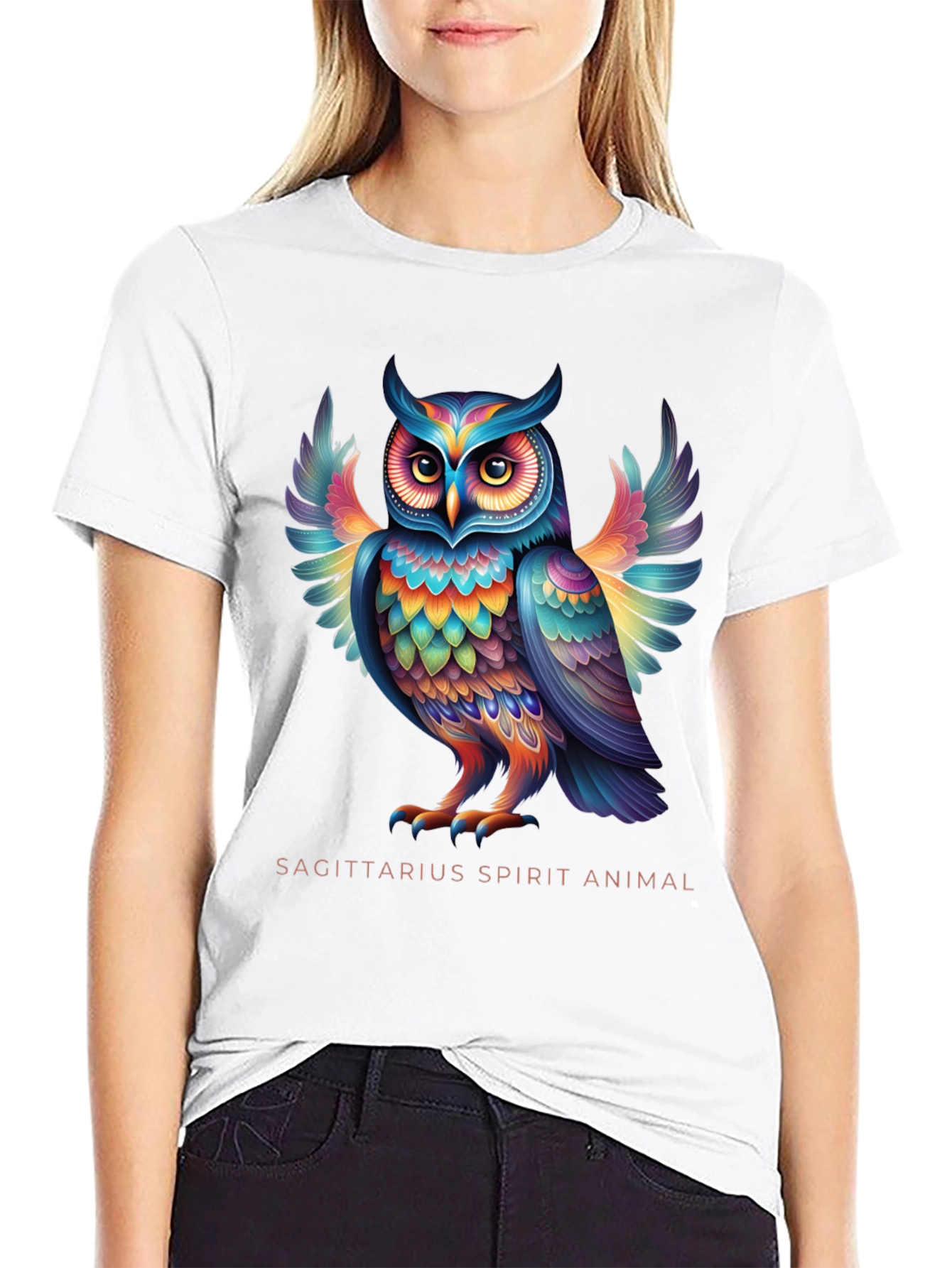 Sagittarius Spirit Animal Owl Graphic Tee