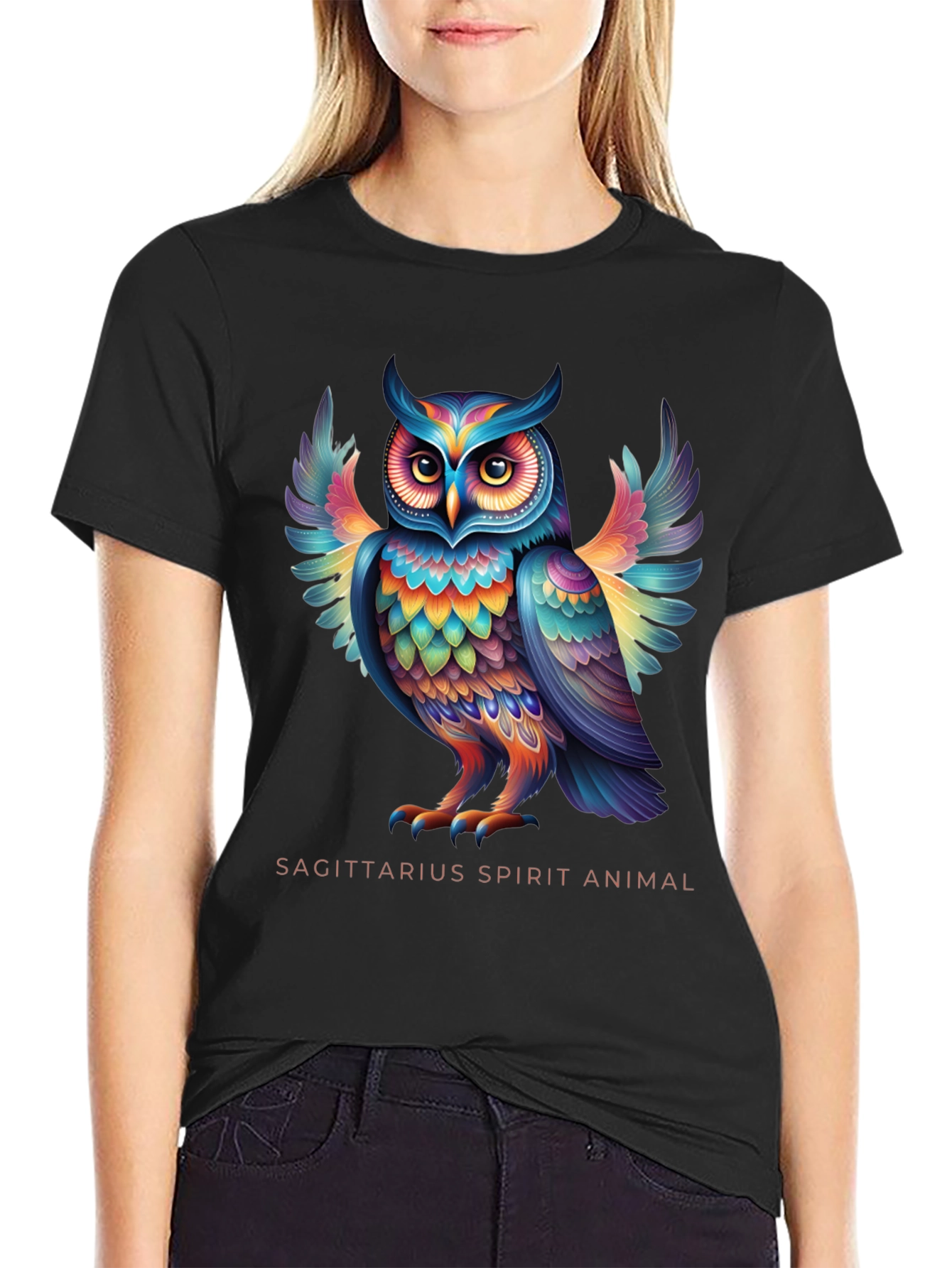 Sagittarius Spirit Animal Owl Graphic Tee