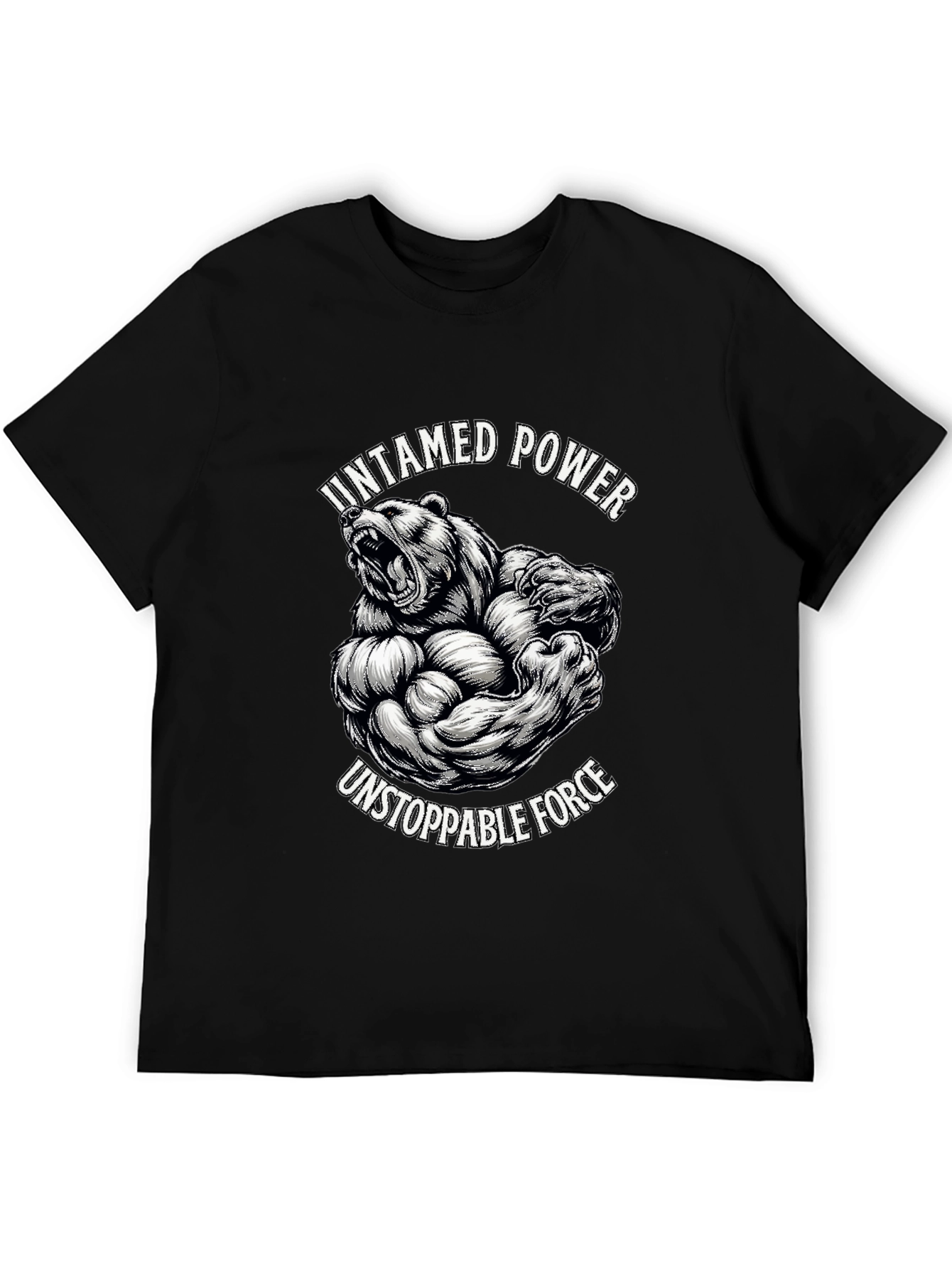 Untamed Power T-Shirt - Grizzly Bear Graphic