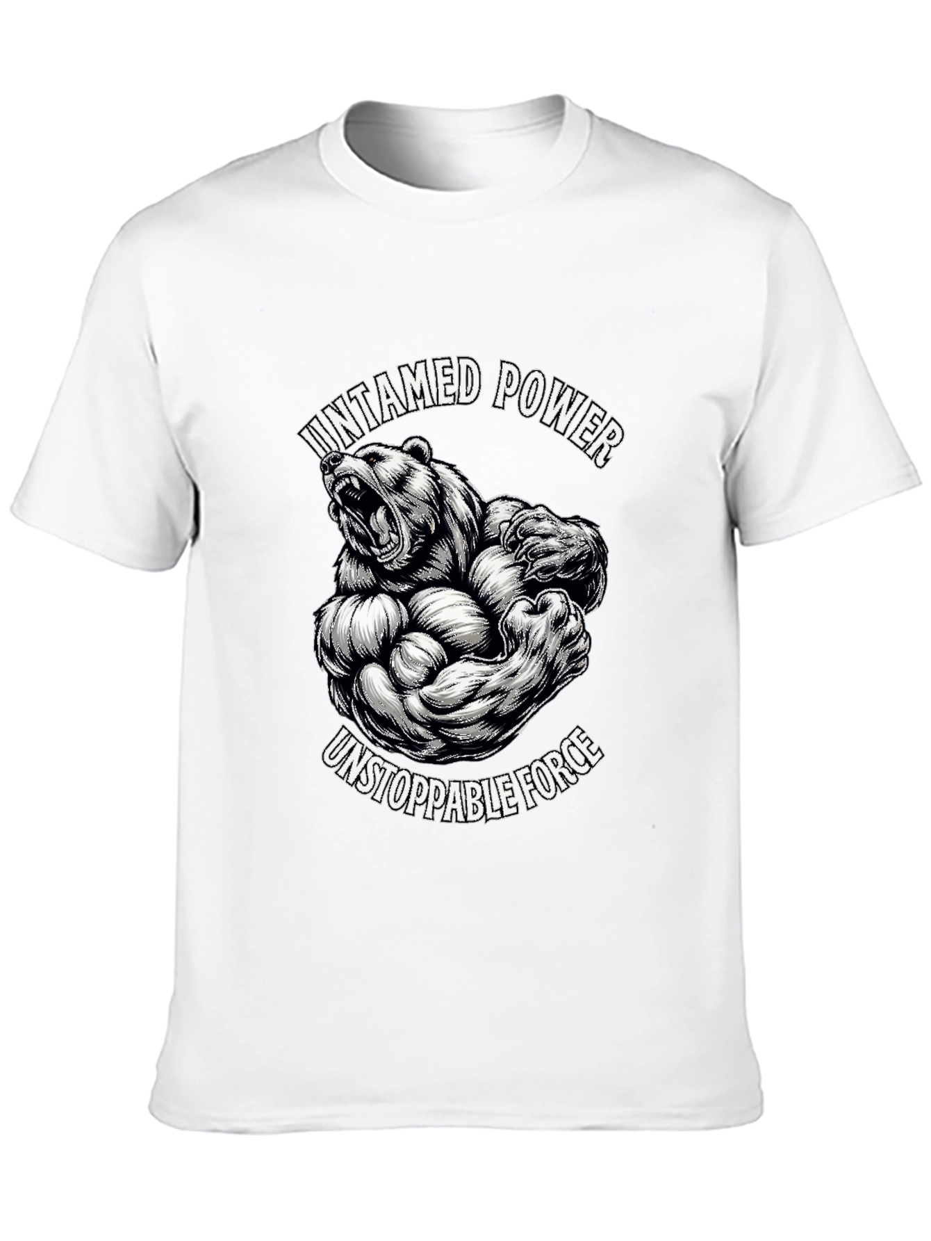 Untamed Power T-Shirt - Grizzly Bear Graphic
