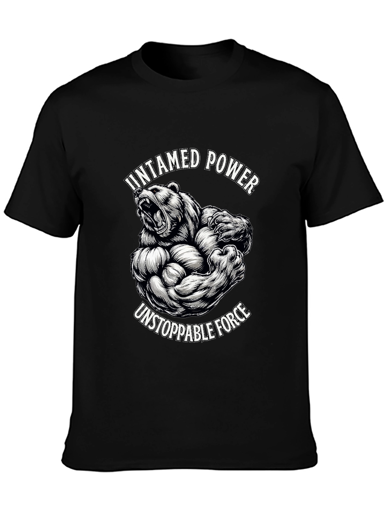 Untamed Power T-Shirt - Grizzly Bear Graphic