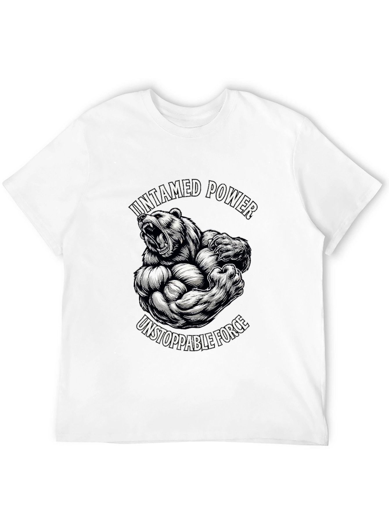 Untamed Power T-Shirt - Grizzly Bear Graphic