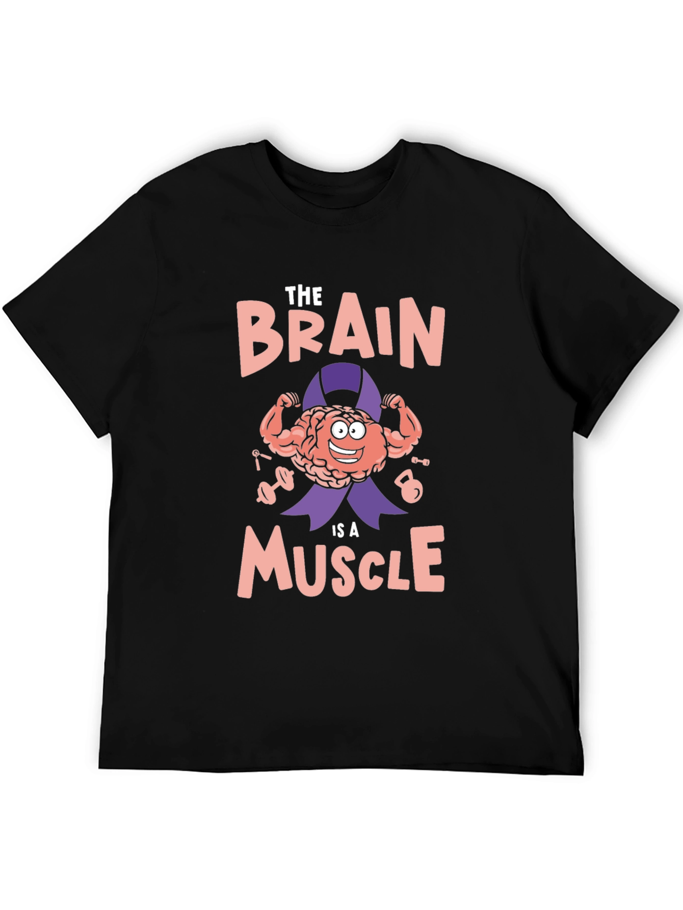 Brain Muscle Black Graphic Tee