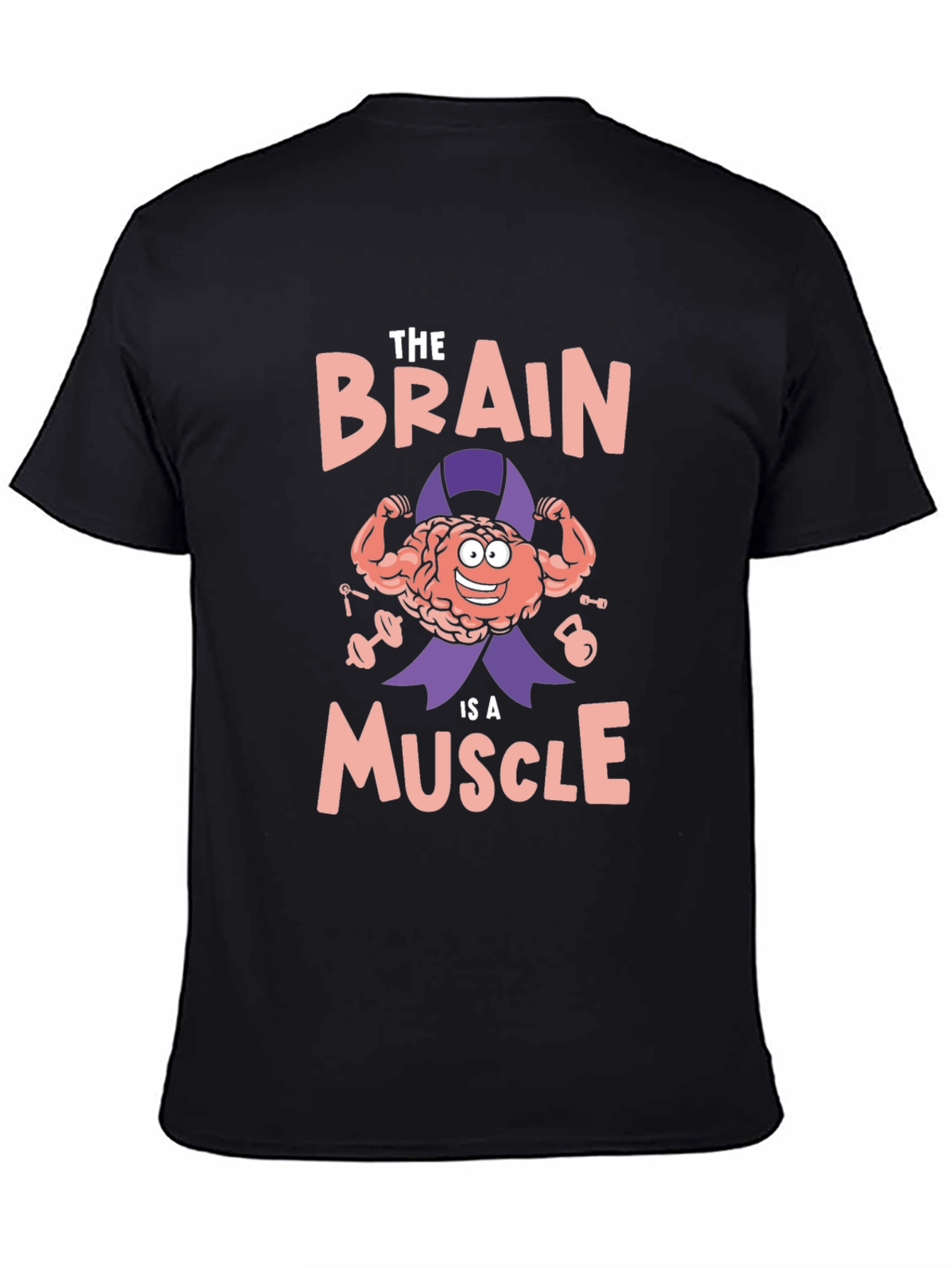 Brain Muscle Black Graphic Tee