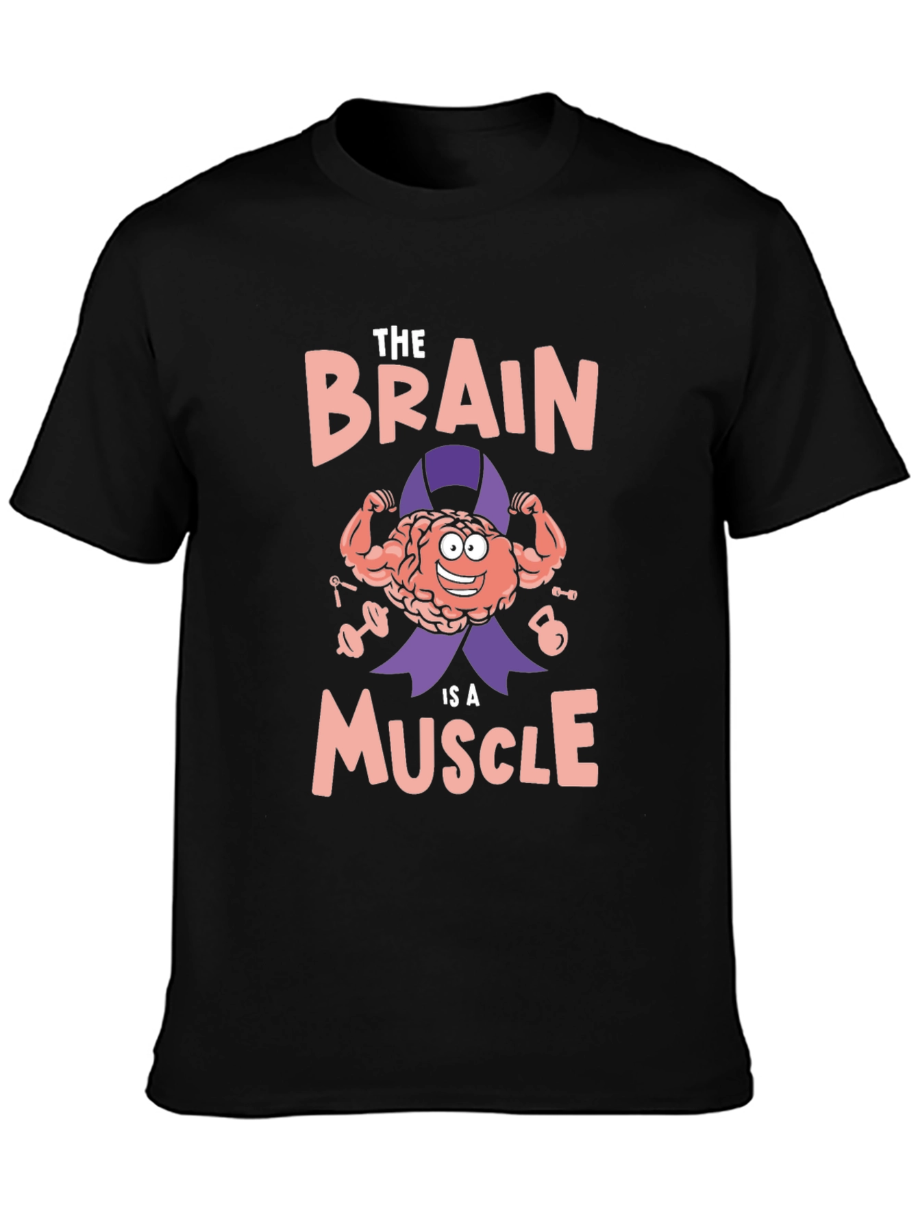 Brain Muscle Black Graphic Tee