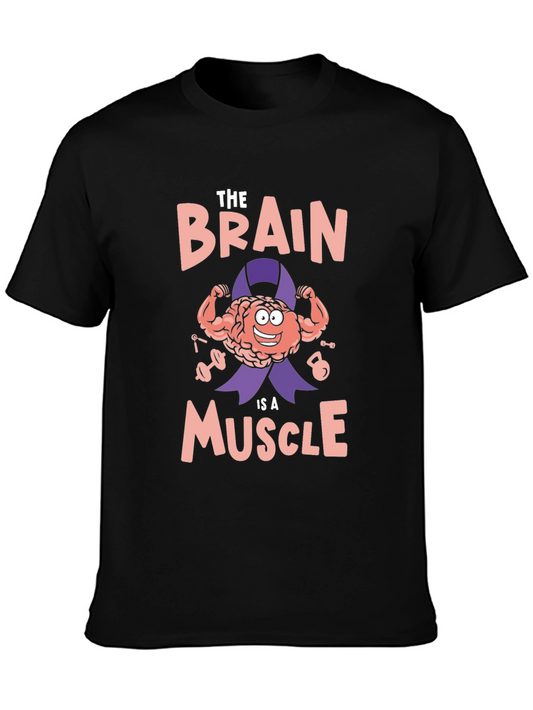 Brain Muscle Black Graphic Tee