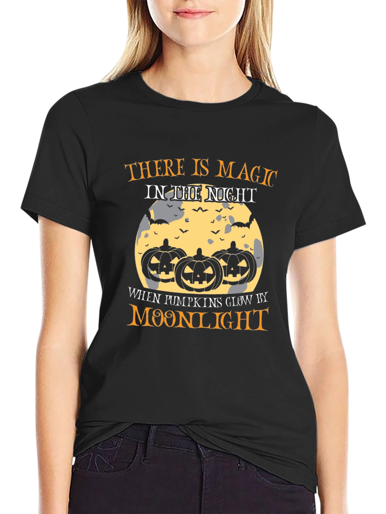 Halloween Magic Moonlight Pumpkin T-Shirt