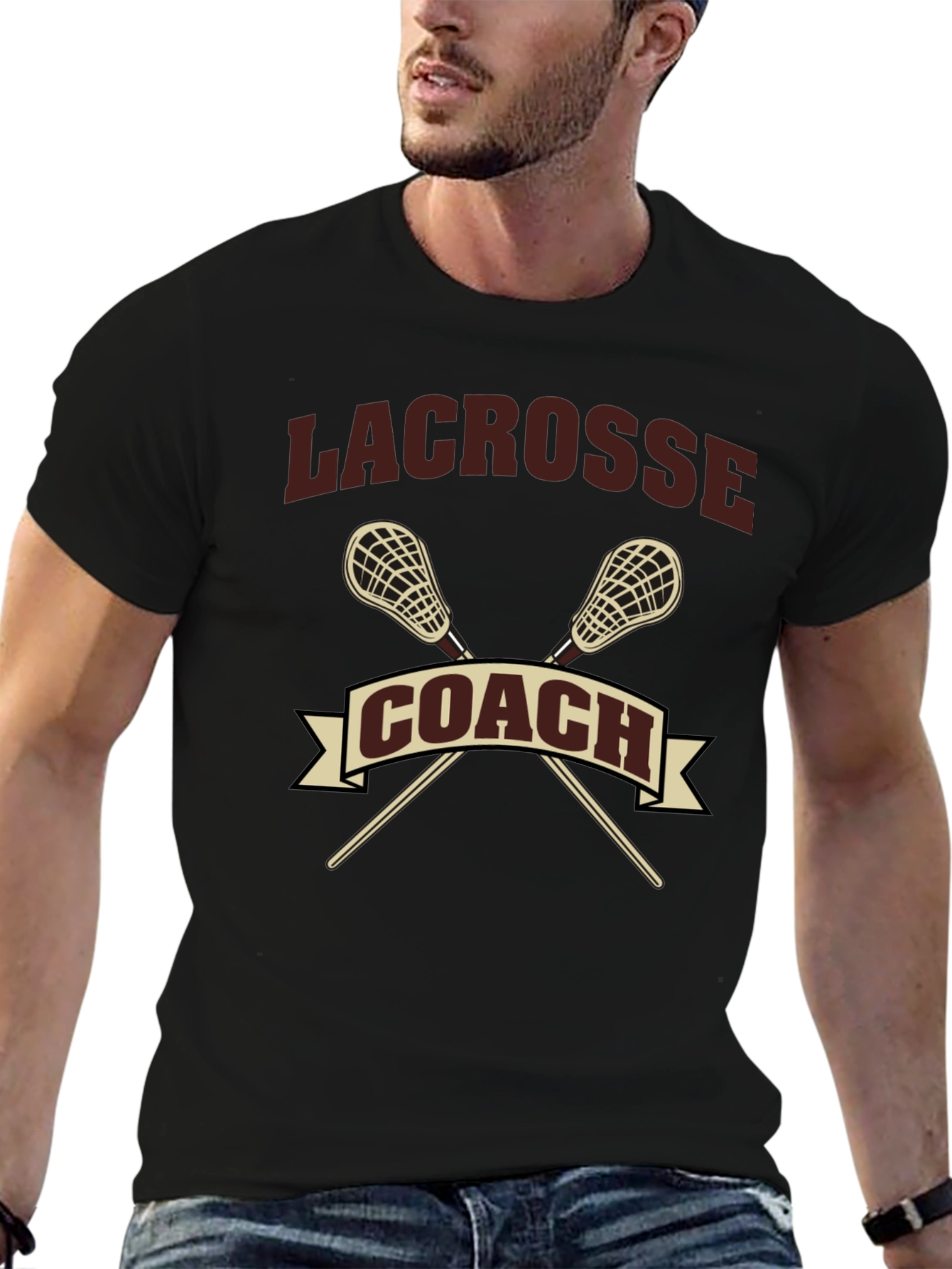 Lacrosse Coach T-Shirt - Sporty Graphic Tee