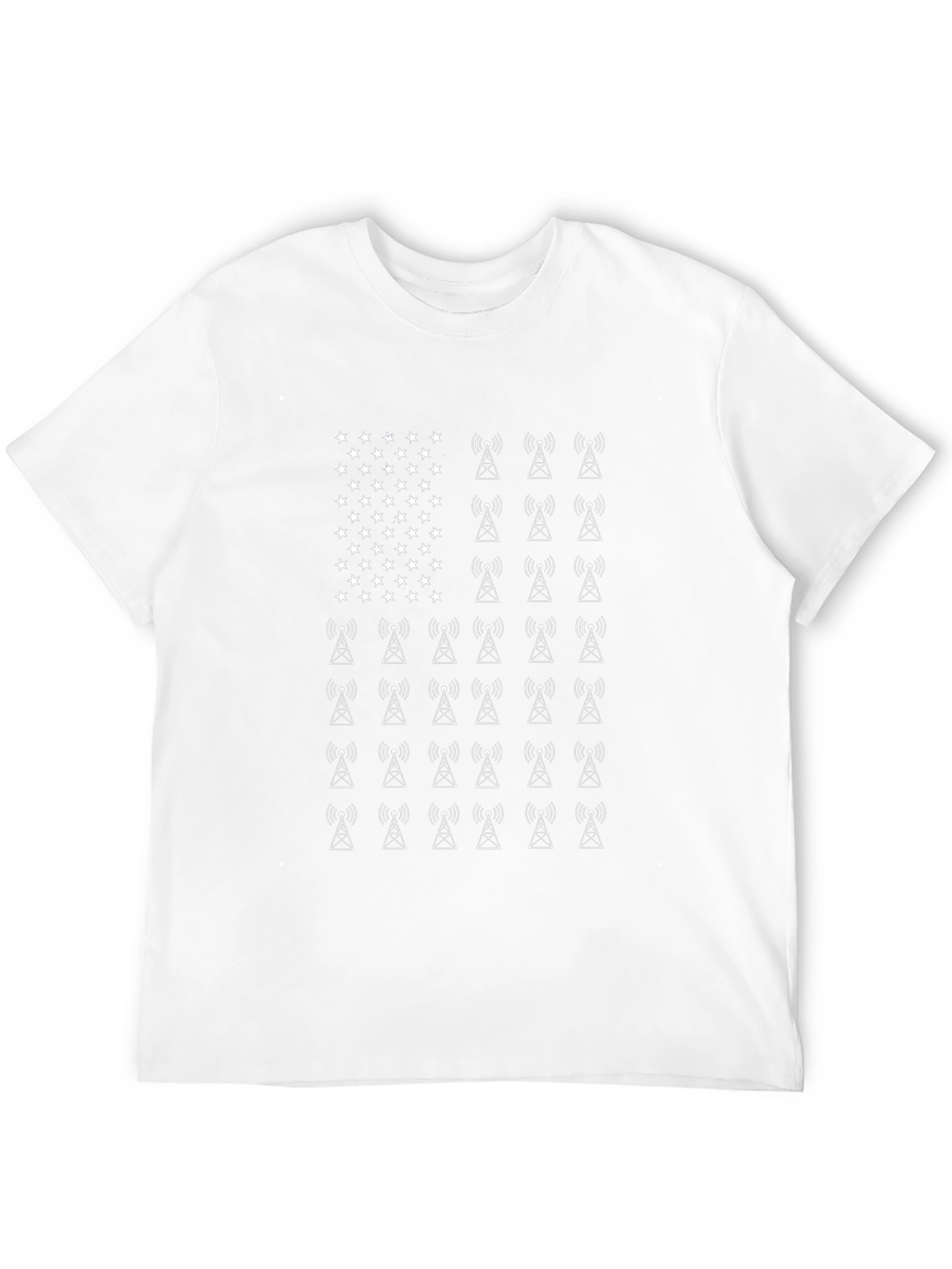 American Flag Radio Tower T-Shirt