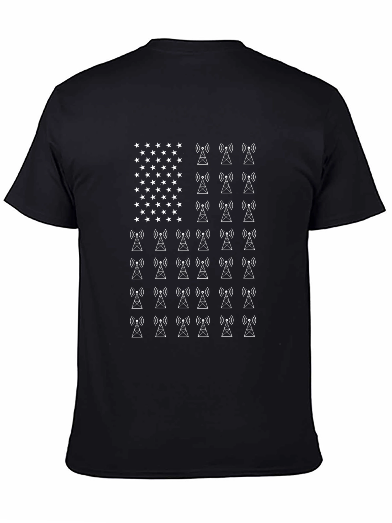 American Flag Radio Tower T-Shirt