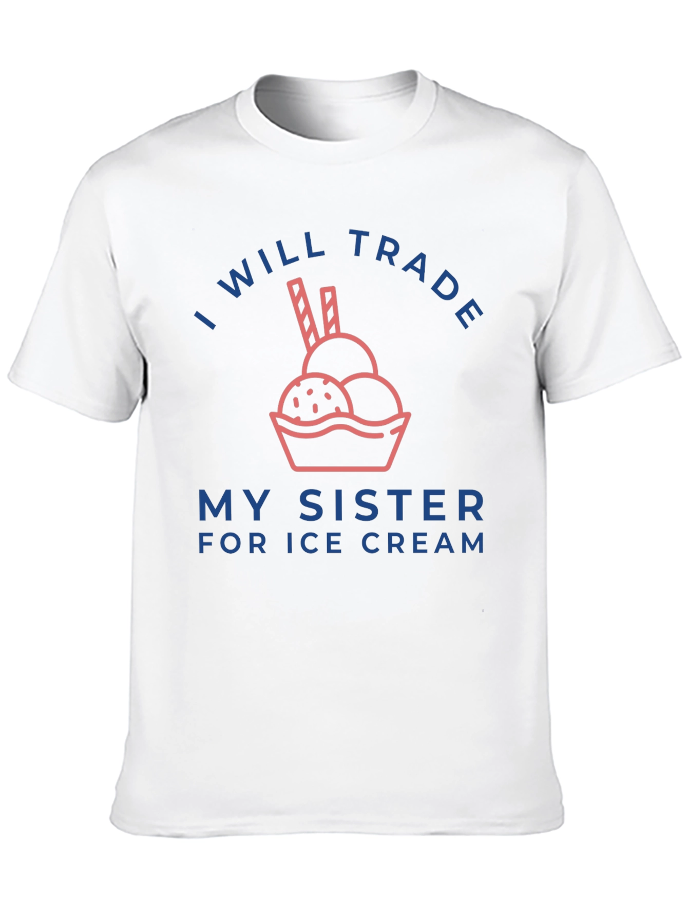 Funny Sister Trade Ice Cream Graphic T-Shirt