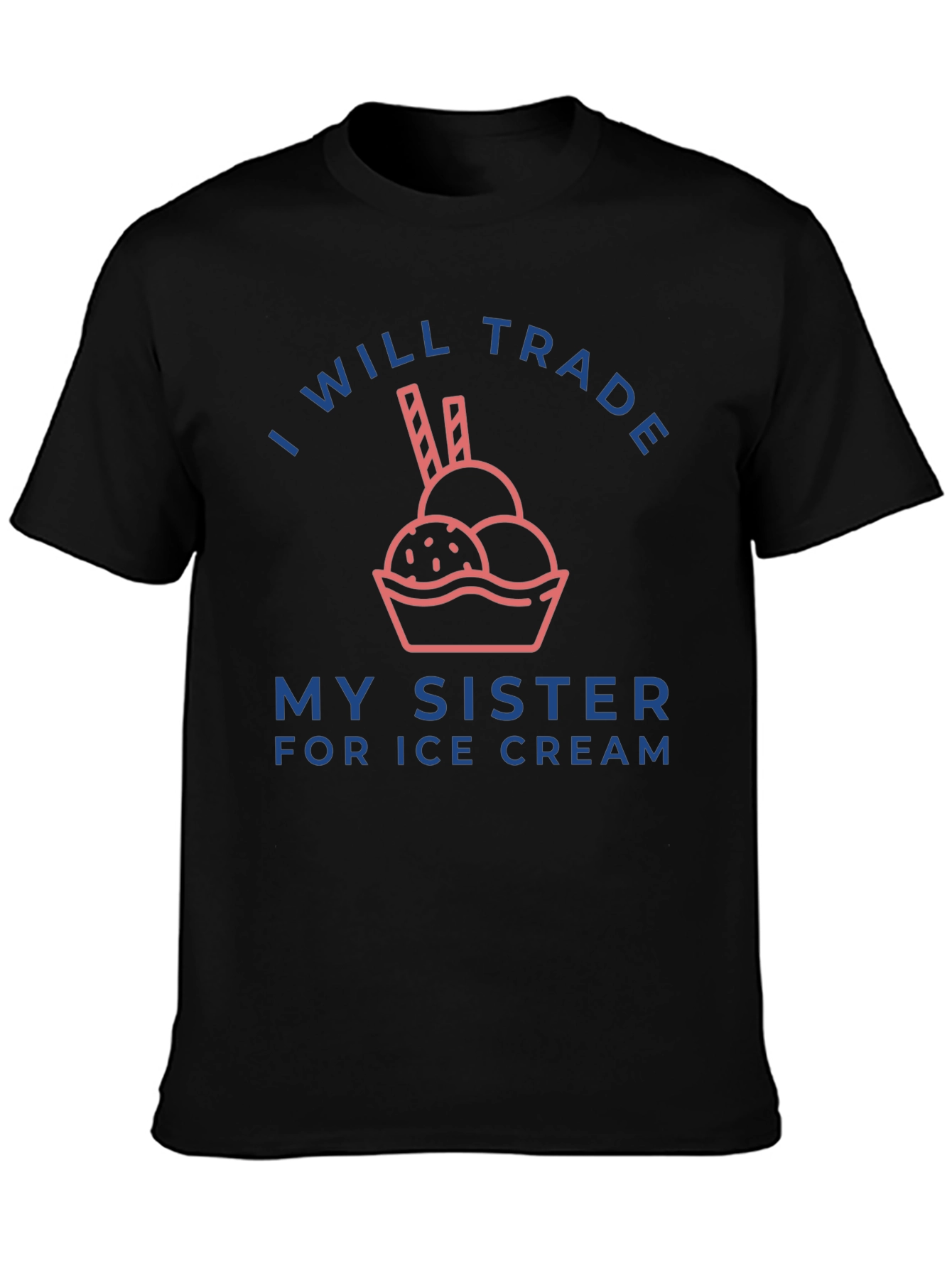 Funny Sister Trade Ice Cream Graphic T-Shirt
