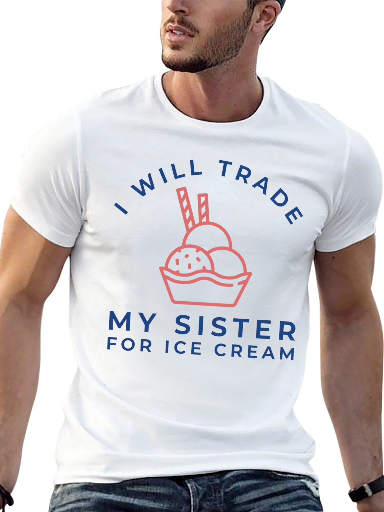 Funny Sister Trade Ice Cream Graphic T-Shirt