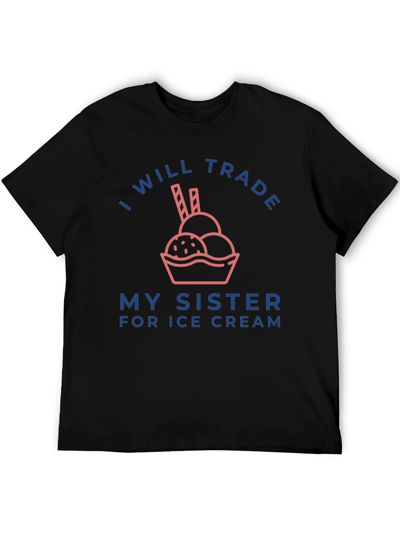 Funny Sister Trade Ice Cream Graphic T-Shirt