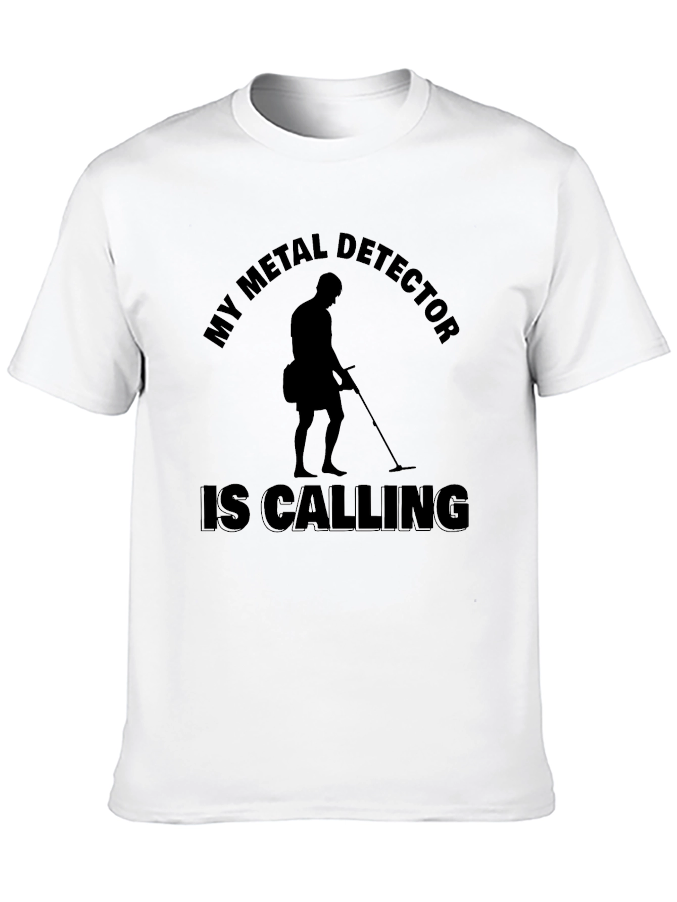 Metal Detector Calling Black T-Shirt