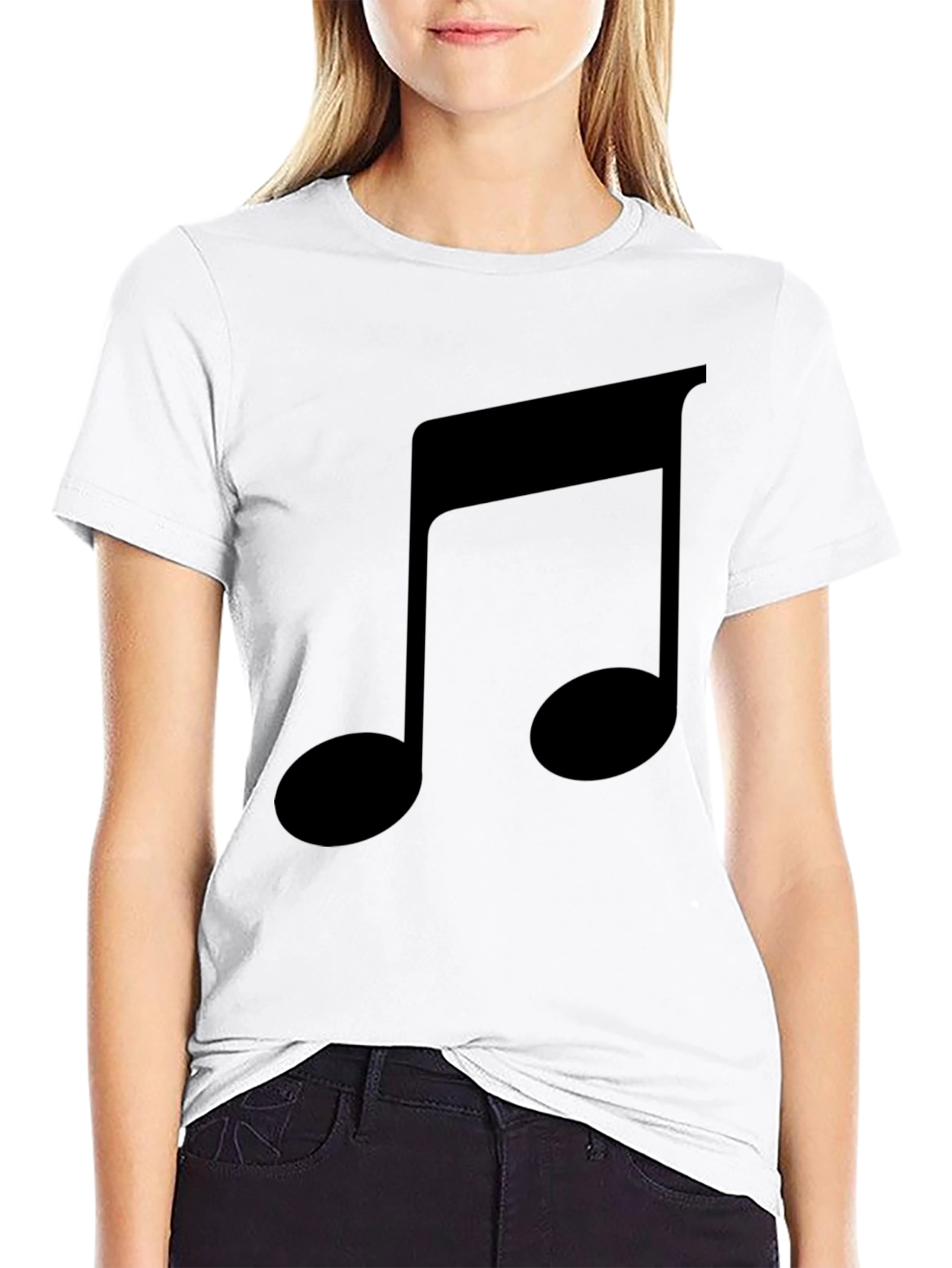 Black Musical Note Graphic Tee