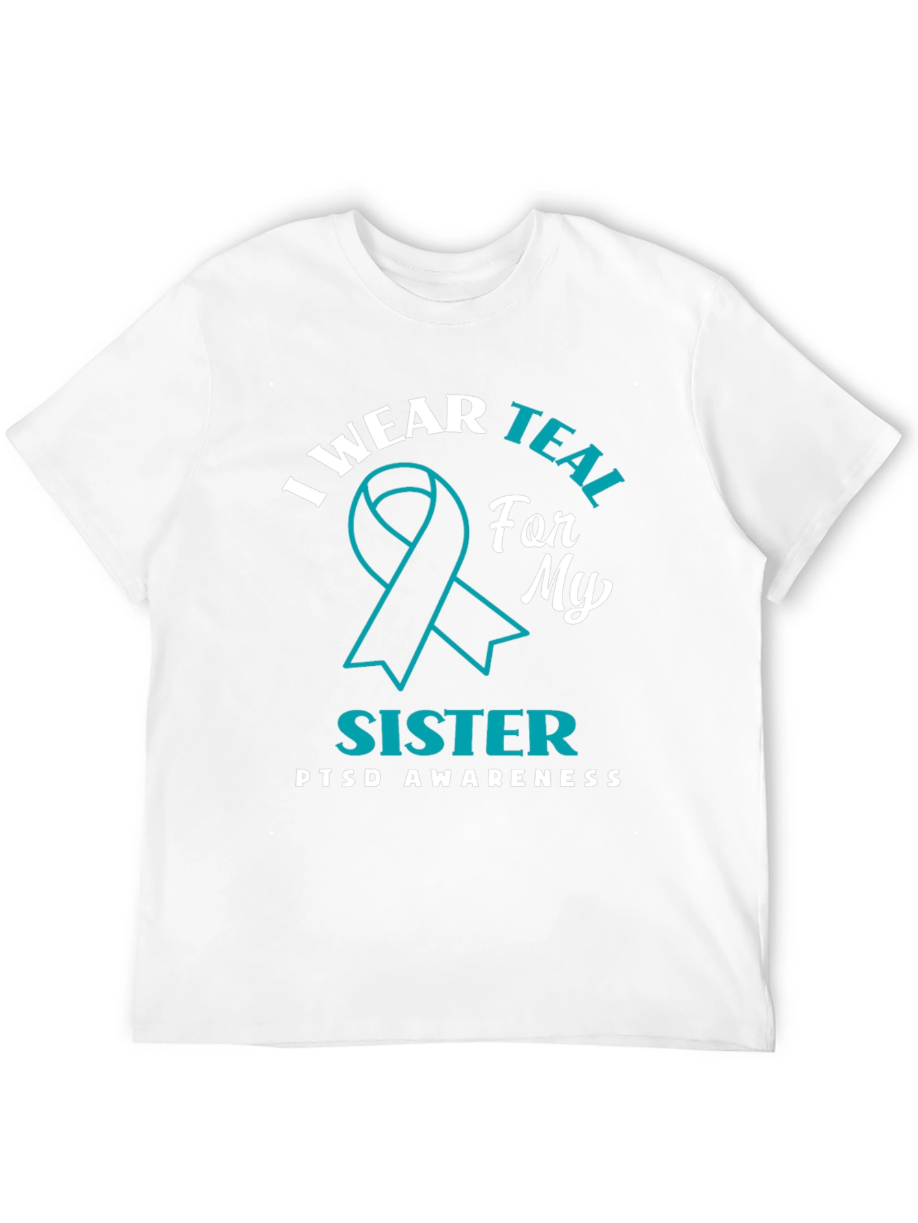 Teal Ribbon PTSD Awareness T-Shirt
