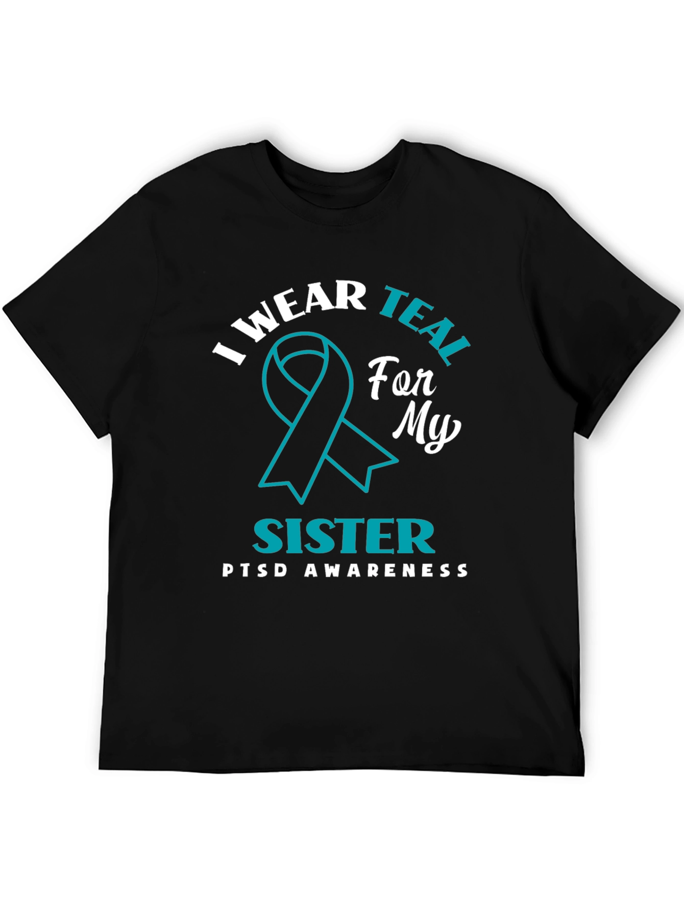 Teal Ribbon PTSD Awareness T-Shirt