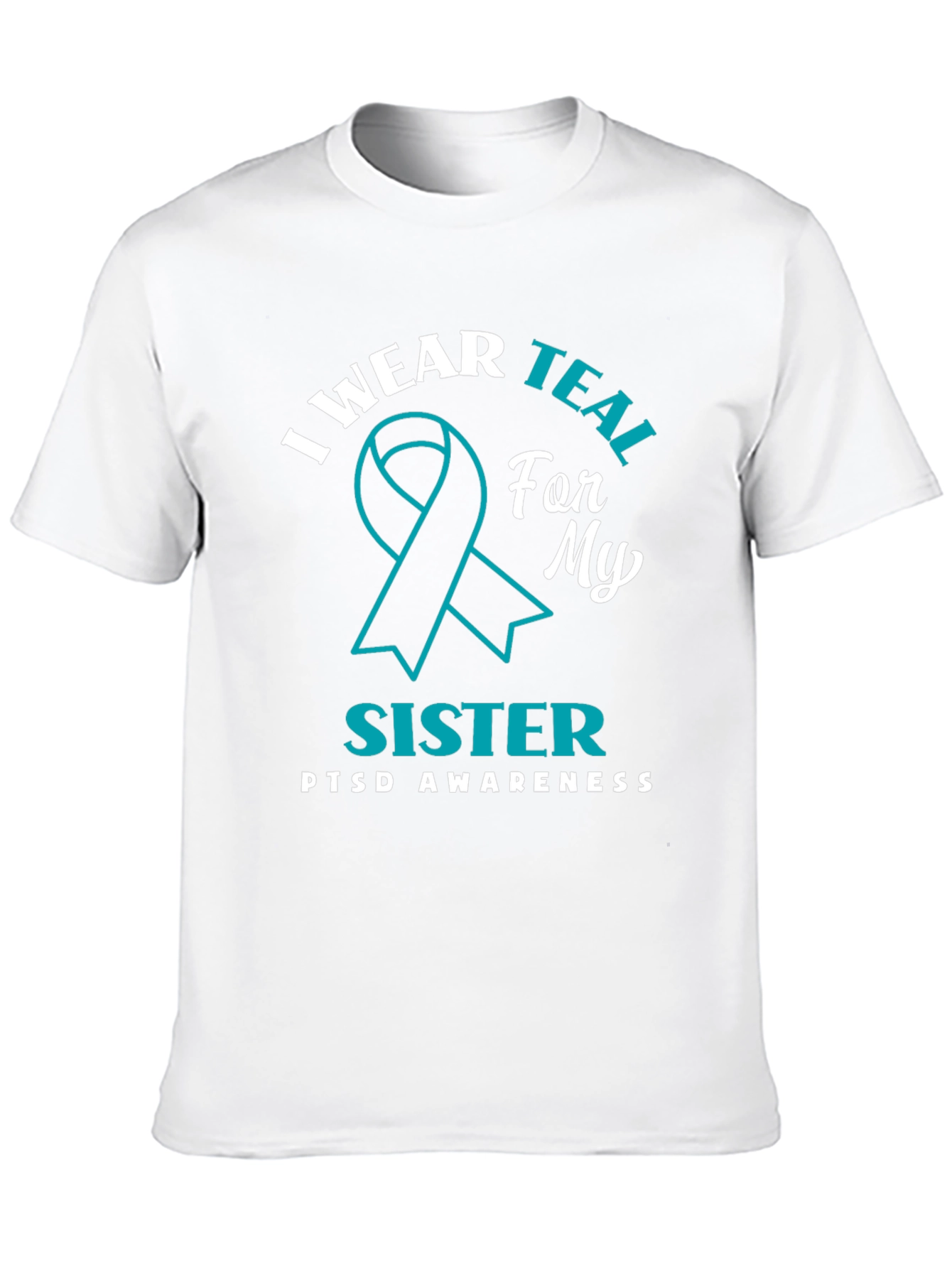 Teal Ribbon PTSD Awareness T-Shirt