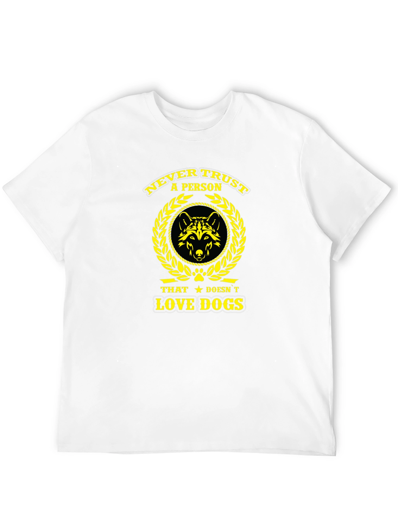Never Trust A Person Dog Lover Black T-Shirt