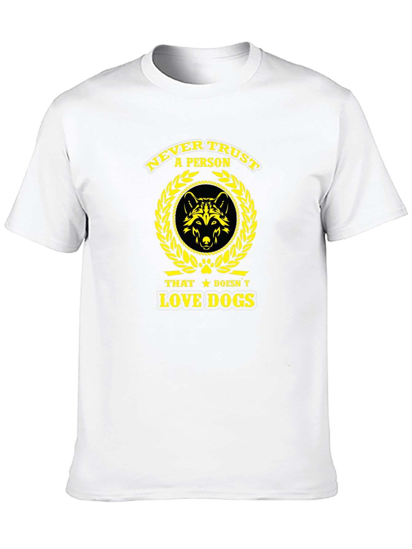 Never Trust A Person Dog Lover Black T-Shirt
