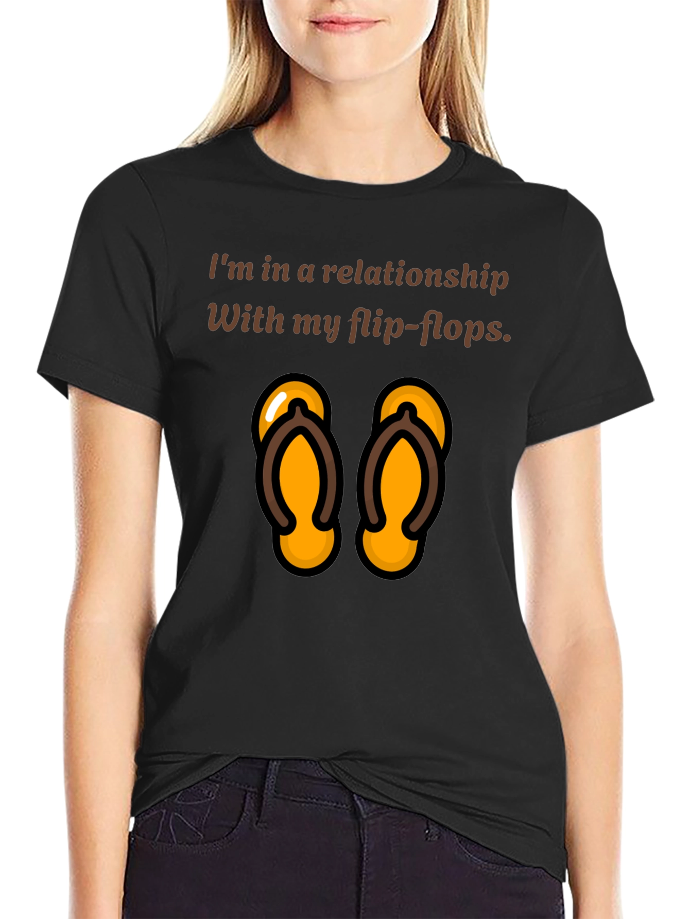 Relationship with Flip Flops T-Shirt - Fun Novelty Tee