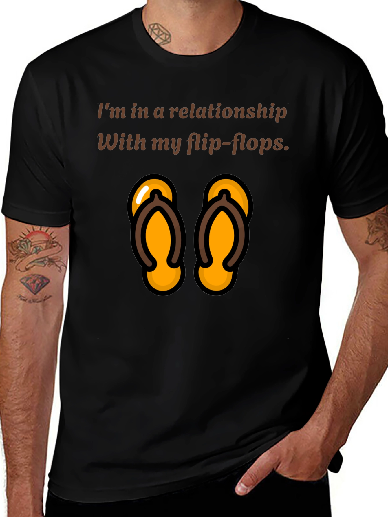 Relationship with Flip Flops T-Shirt - Fun Novelty Tee