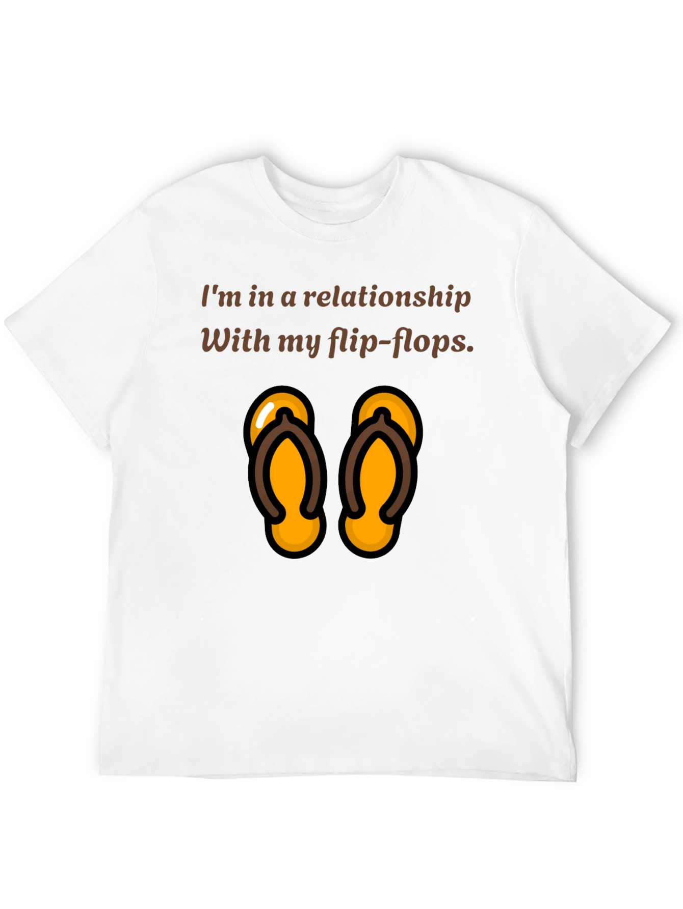 Relationship with Flip Flops T-Shirt - Fun Novelty Tee