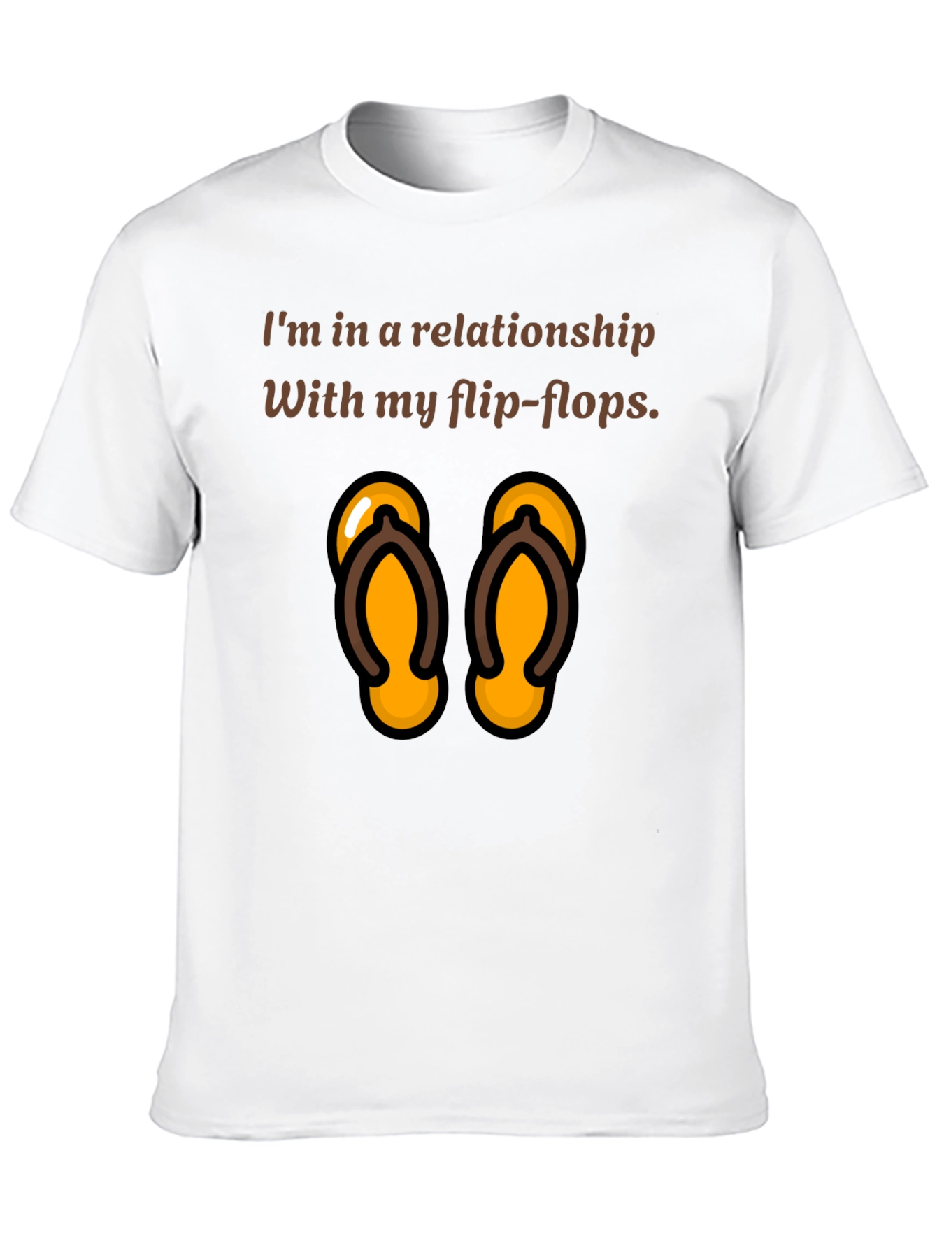 Relationship with Flip Flops T-Shirt - Fun Novelty Tee