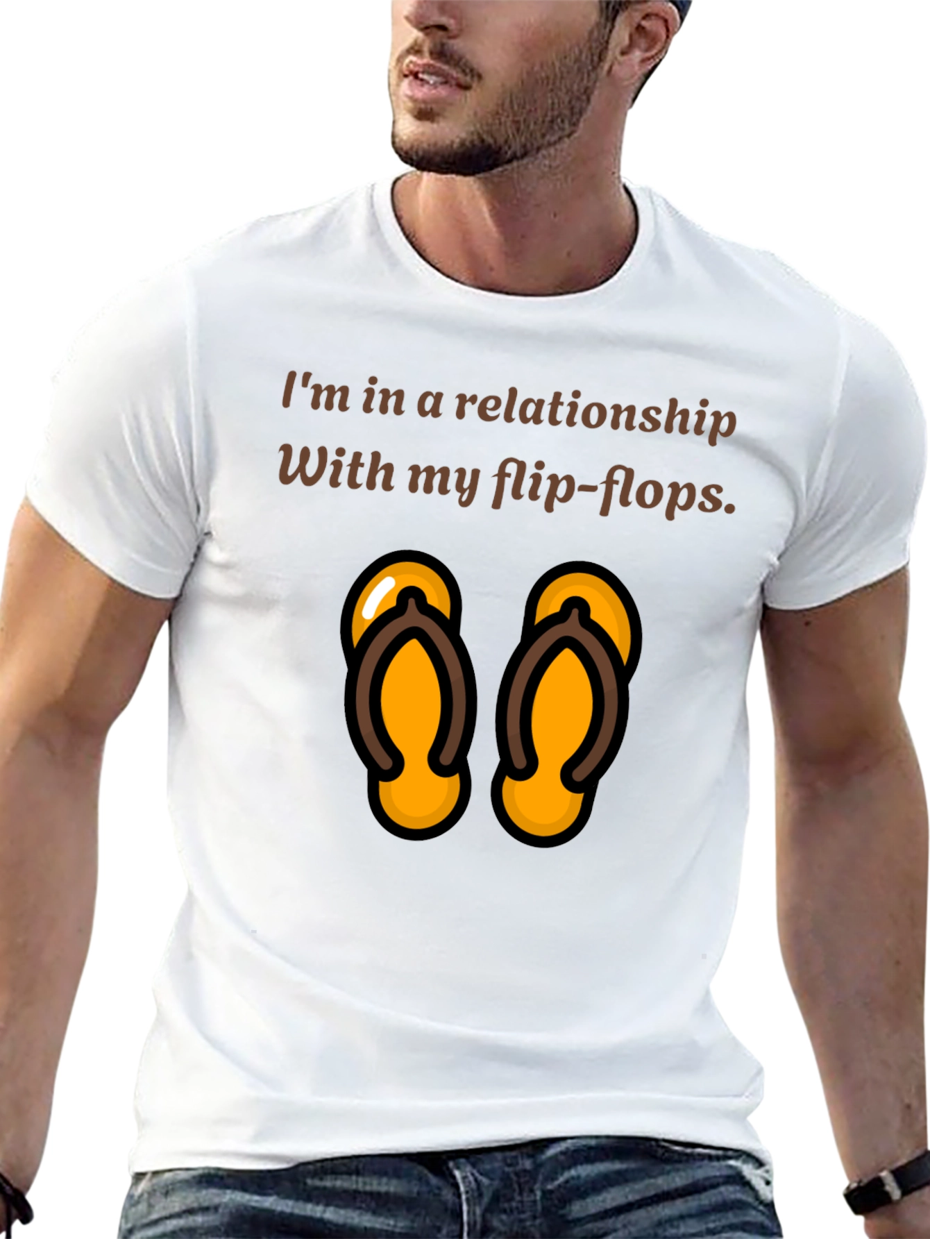 Relationship with Flip Flops T-Shirt - Fun Novelty Tee